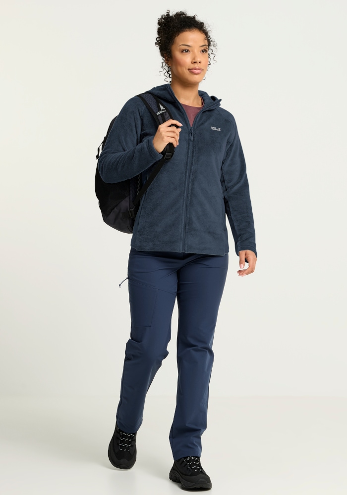 Jack Wolfskin Veste polaire »ROTWAND HOODED FZ W« avec capuche, manches longues, tissu respirant