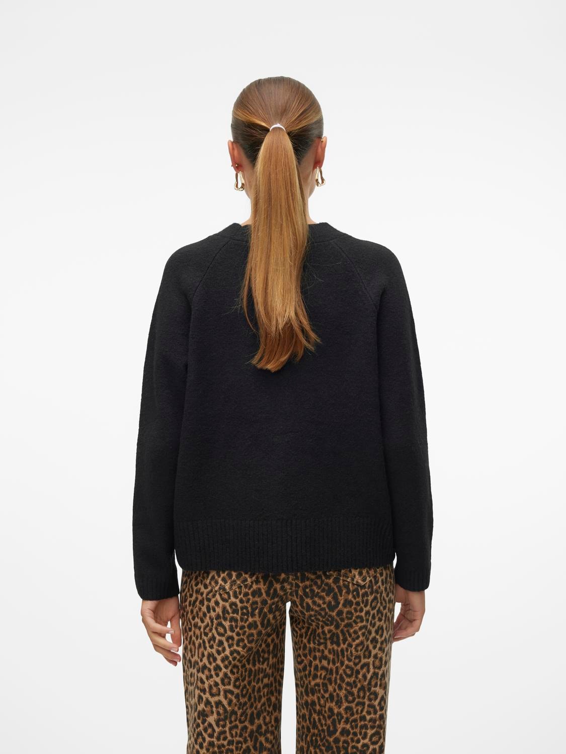 Vero Moda Veste en tricot »VMBOOM LS V-NECK BUTTON CARDIGAN GA NOOS« mélange de matières, coupe ample