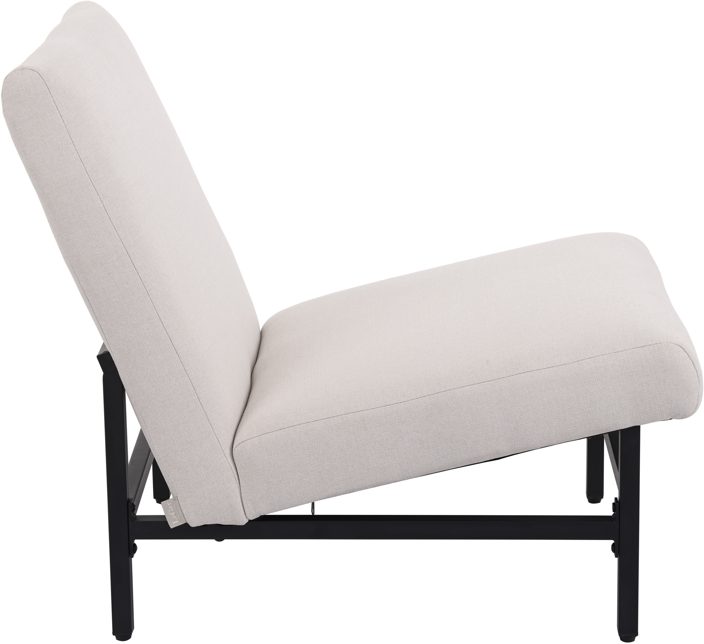 LeGer Home by Lena Gercke Fauteuil »SORAAYA Lounge-Sessel, Lese-Sessel, TV-Sessel« schwarzes Metall-Gestell, feiner Web-Stoff