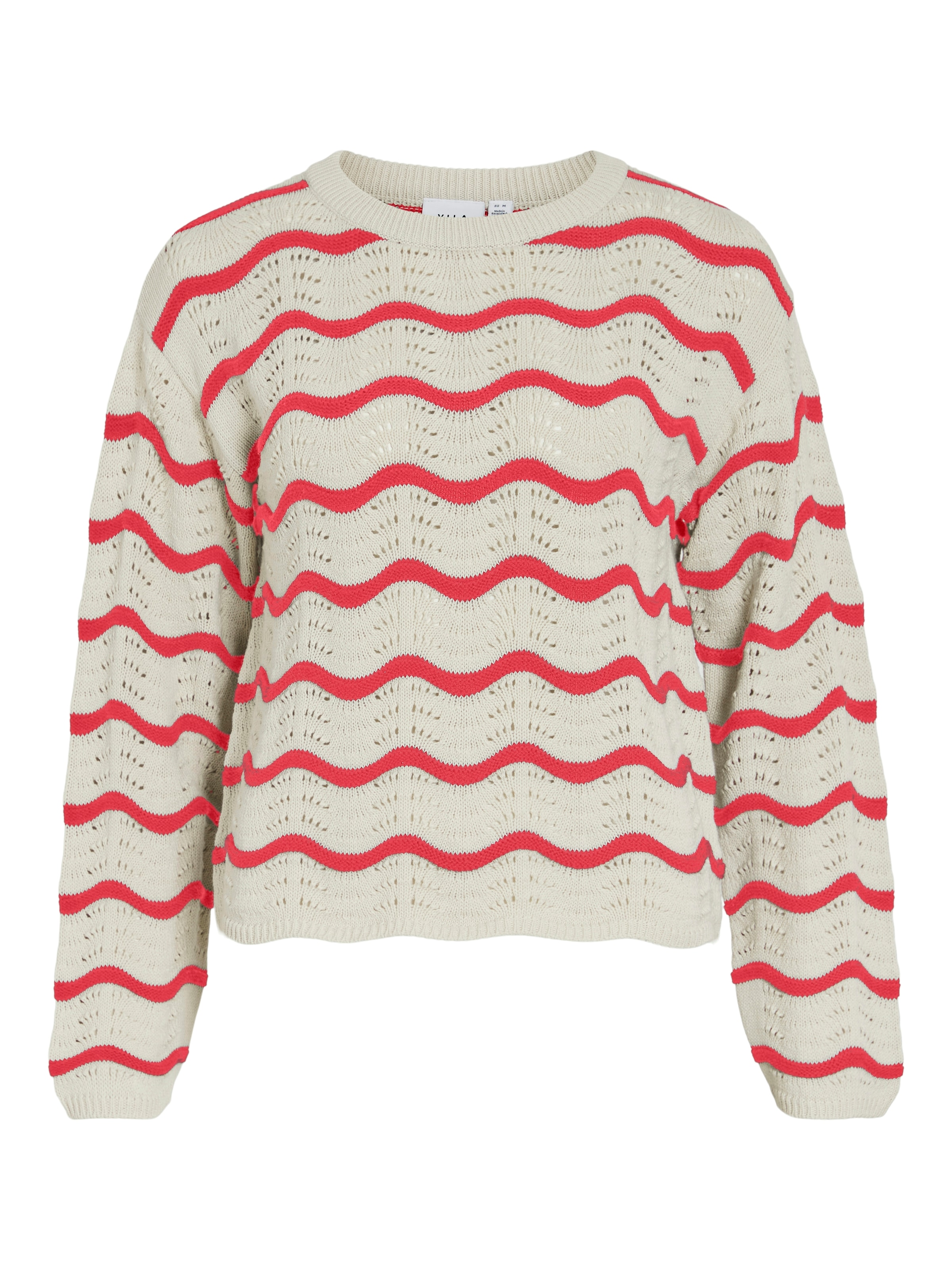 Vila Pull en tricot »VIWAVE O-NECK LS POINTELLE KNIT TOP-NOOS«