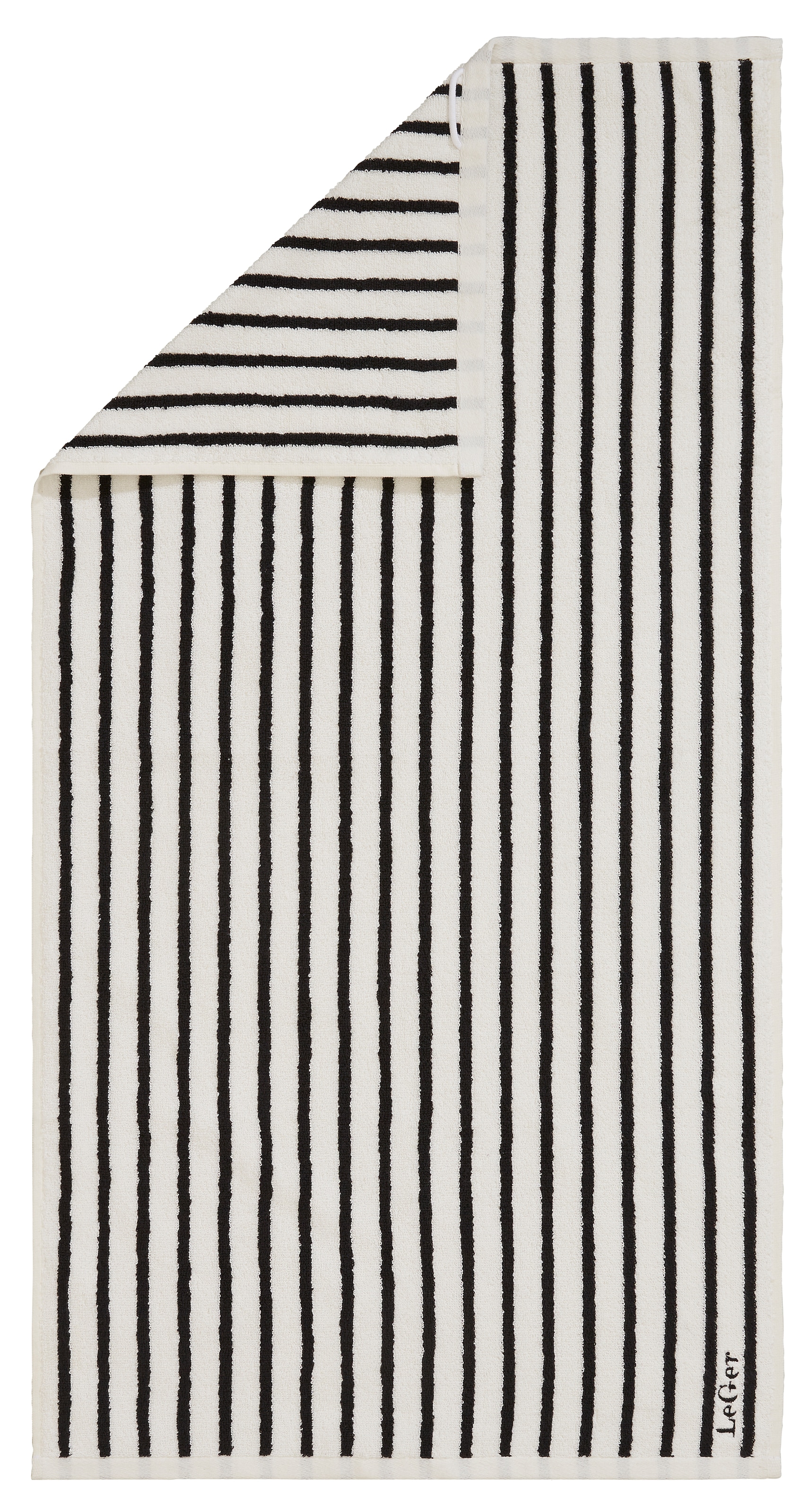 LeGer Home by Lena Gercke Set de serviettes »Tamsin, Duschtücher, Handtücher, Gästetücher, Premium 500 gr/m²« Ensemble 6 cuis Frottee avec broderie logo, 100% coton, rayé, doux, garantie 5 ans