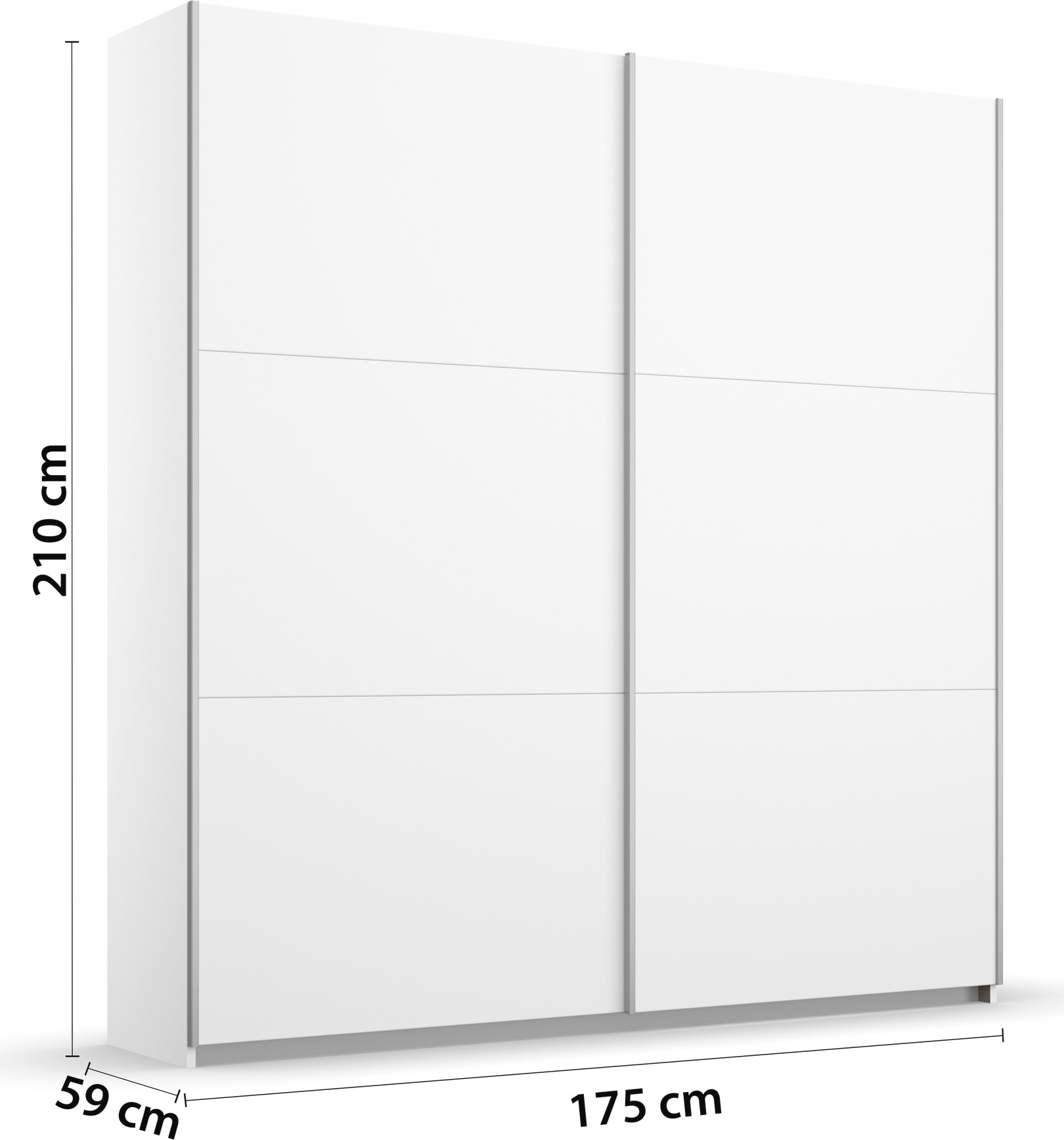 rauch Schwebetürenschrank »AURELIO Kleiderschrank Garderobe« 3 Ausstattungen BASIC/CLASSIC/PREMIUM (inkl. SOFT-CLOSE-FUNKTION),  3 verschiedene Ausstattungsvarianten Griffe aus Metall MADE IN GERMANY
