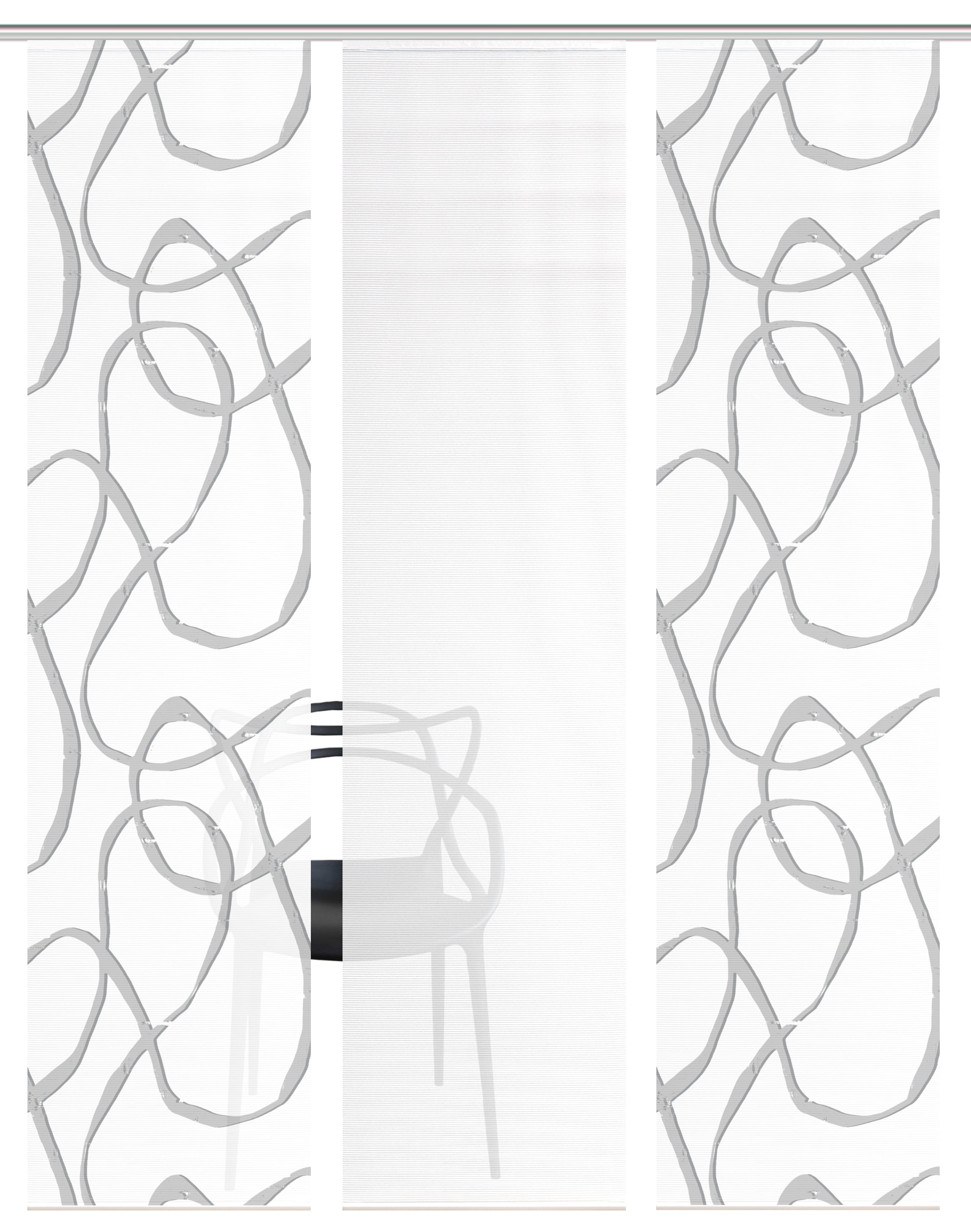 Vision S Rideau coulissant »OPHELIA« Support de panneau 3 cuis tlg. rideau coulissant, aspect bambou, impression numérique, ENSEMBLE