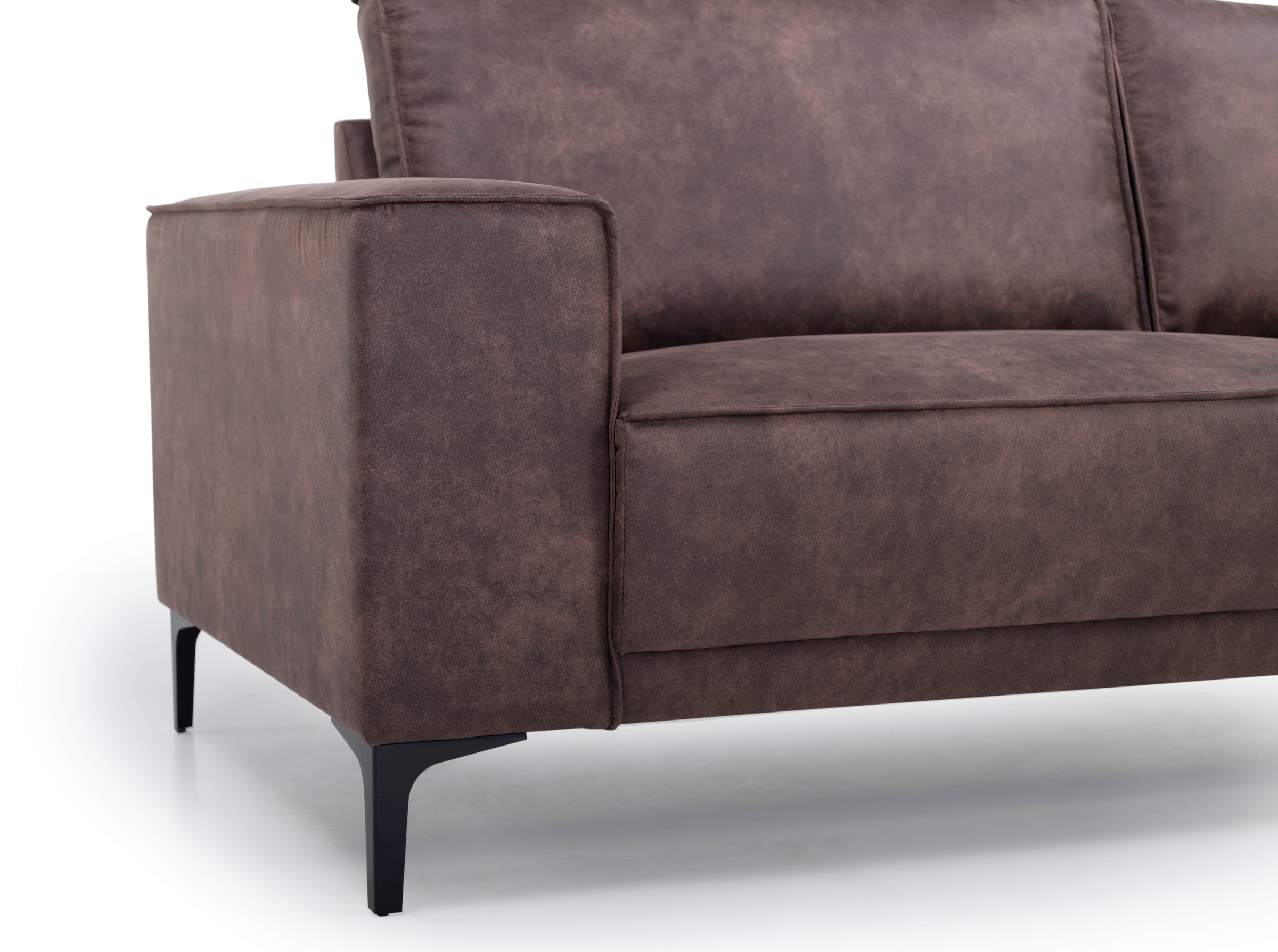GOODproduct 2-places »OLAND Luxus-Microfaser, Sofa, B: 164 cm, Skandi-Design« 164 cm, suspension à vagues, design scandinave, pieds en métal