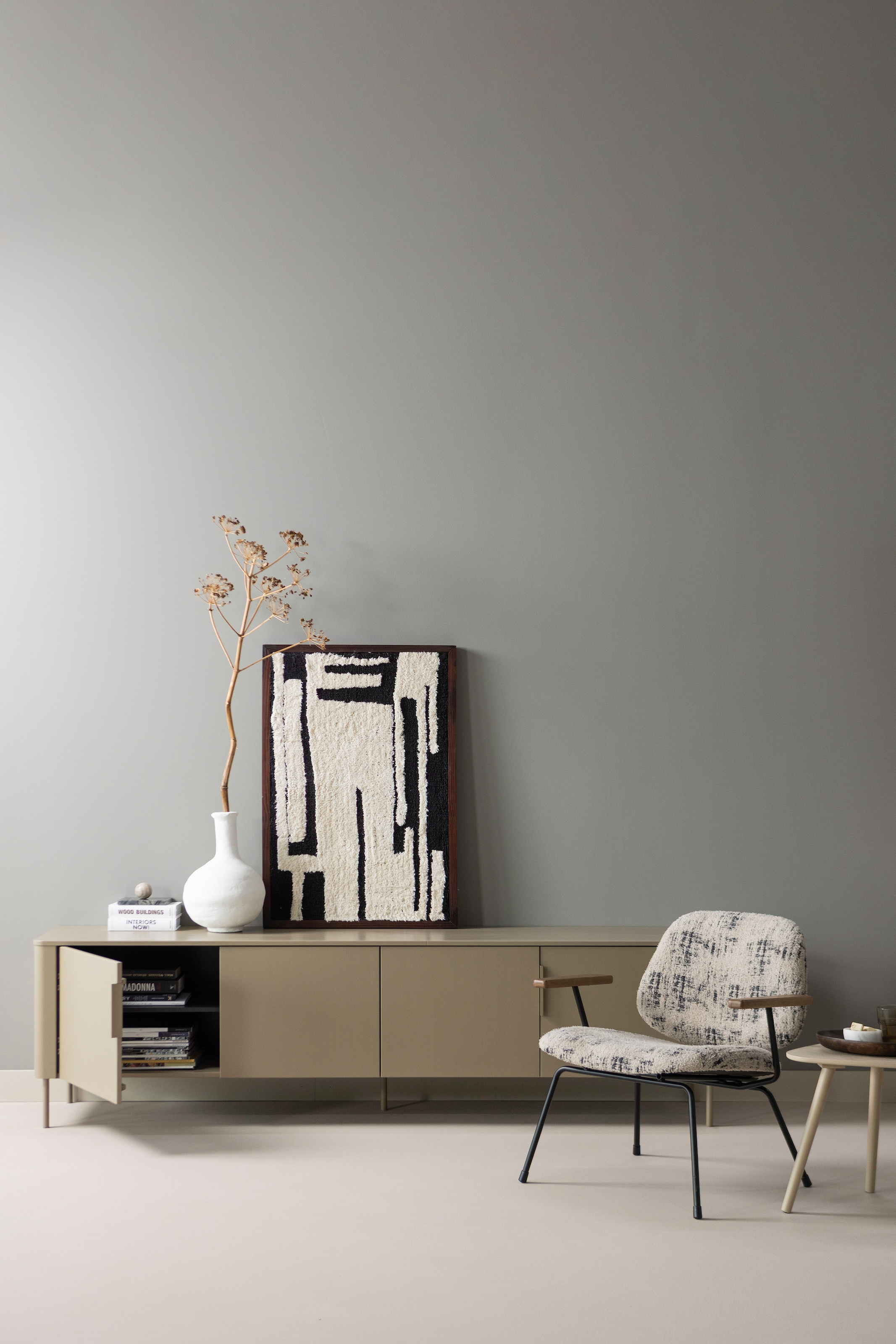 WOOOD Fauteuil lounge »Aure mit Olly-Gewebtem Bezug und Armlehnen B 69 x T 64 x H 69 cm« très haute résistance à l'usure, capacité de charge 120 kg, motif irrégulier