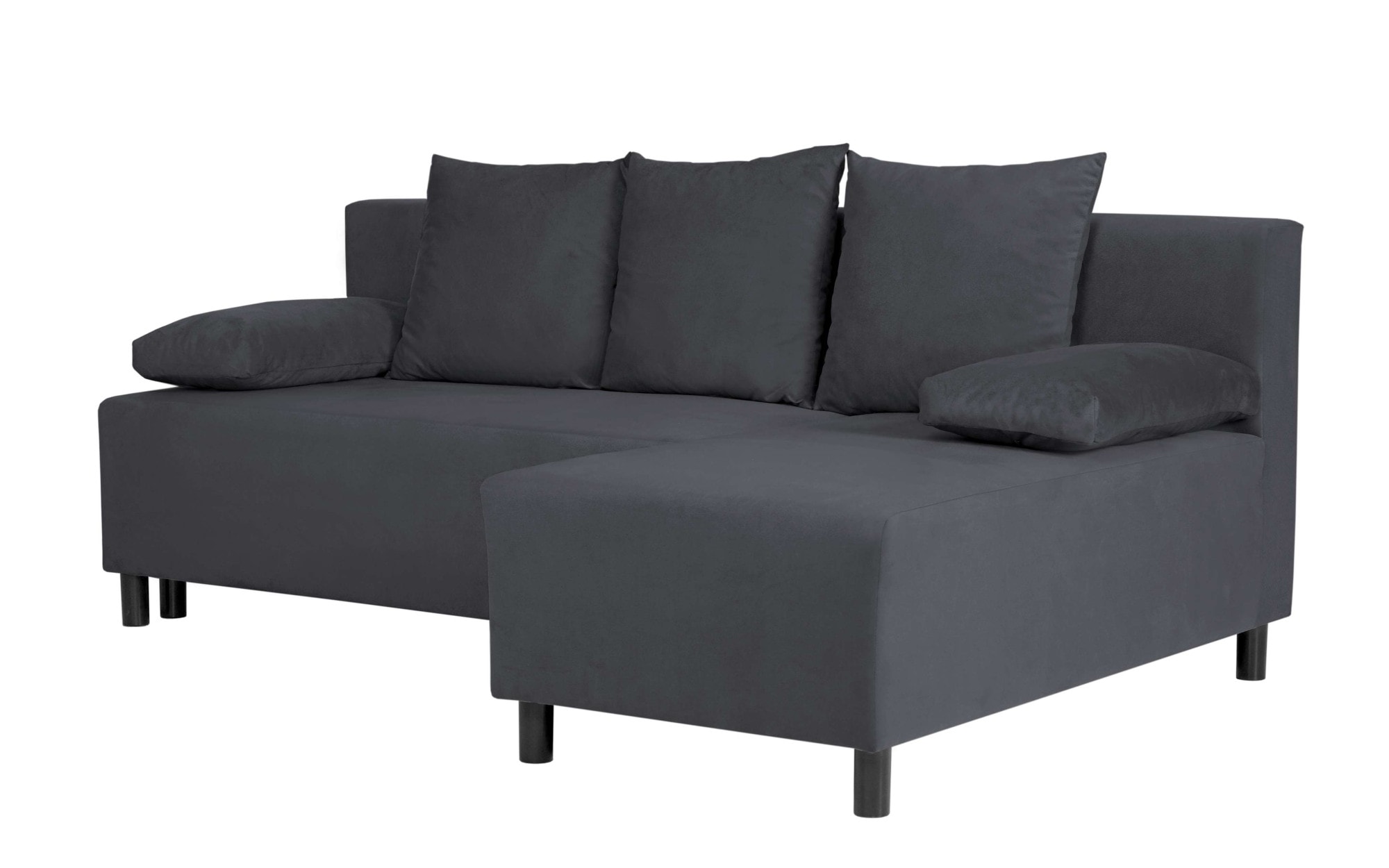 Home affaire Ecksofa »IWALANI, Schlafsofa mit Bettkasten, Recamiere beidseitig montierbar« L-Form, B/T/H 199/135/83 cm, Struktur weich & Velvet