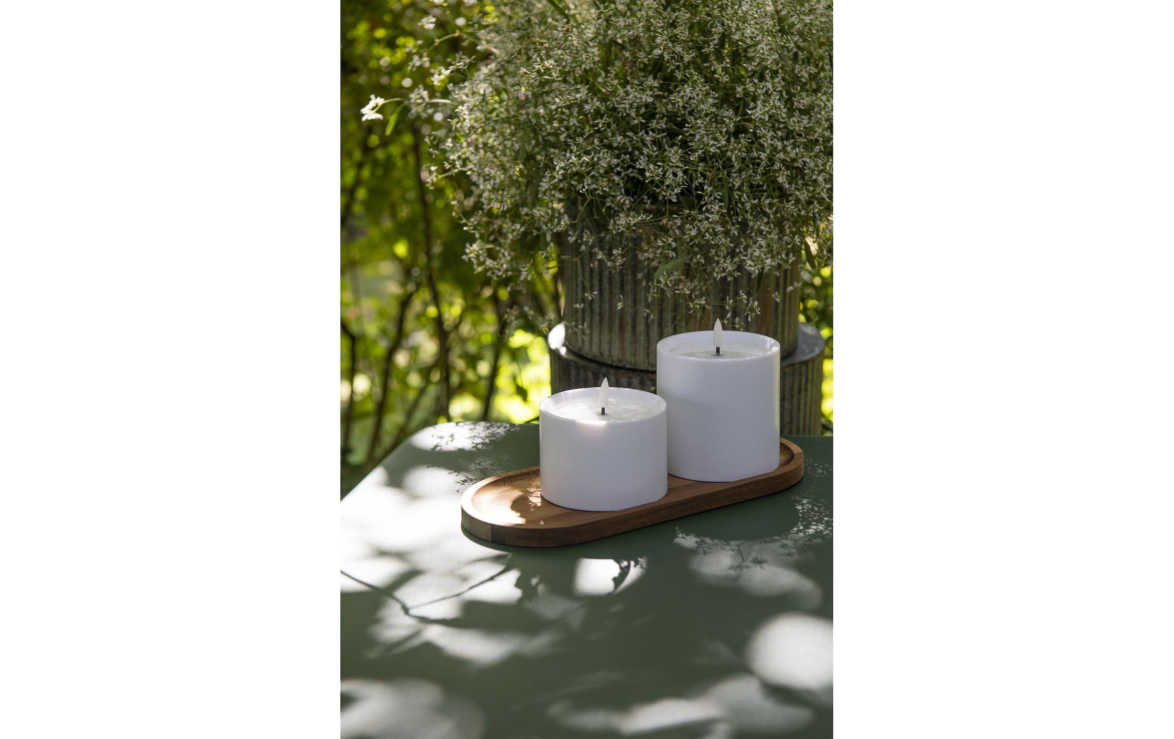 STT Bougie LED »Set 2 Stück 10 cm« Zweiteiliges Solar-Kerzenset für drinnen und draussen