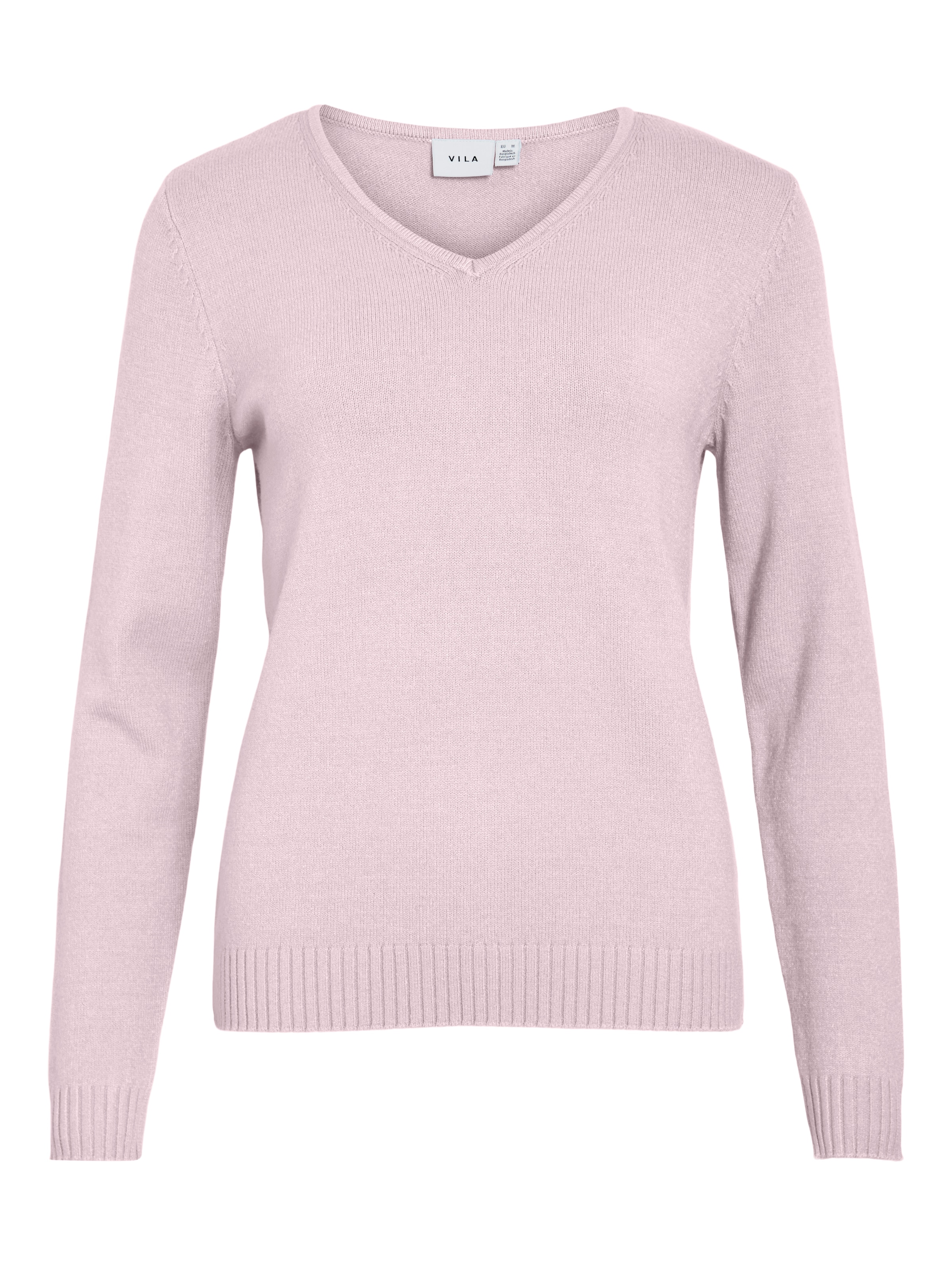Vila Pull col V »VIRIL V-NECK L/S  KNIT TOP - NOOS« Materialmix, regular fit