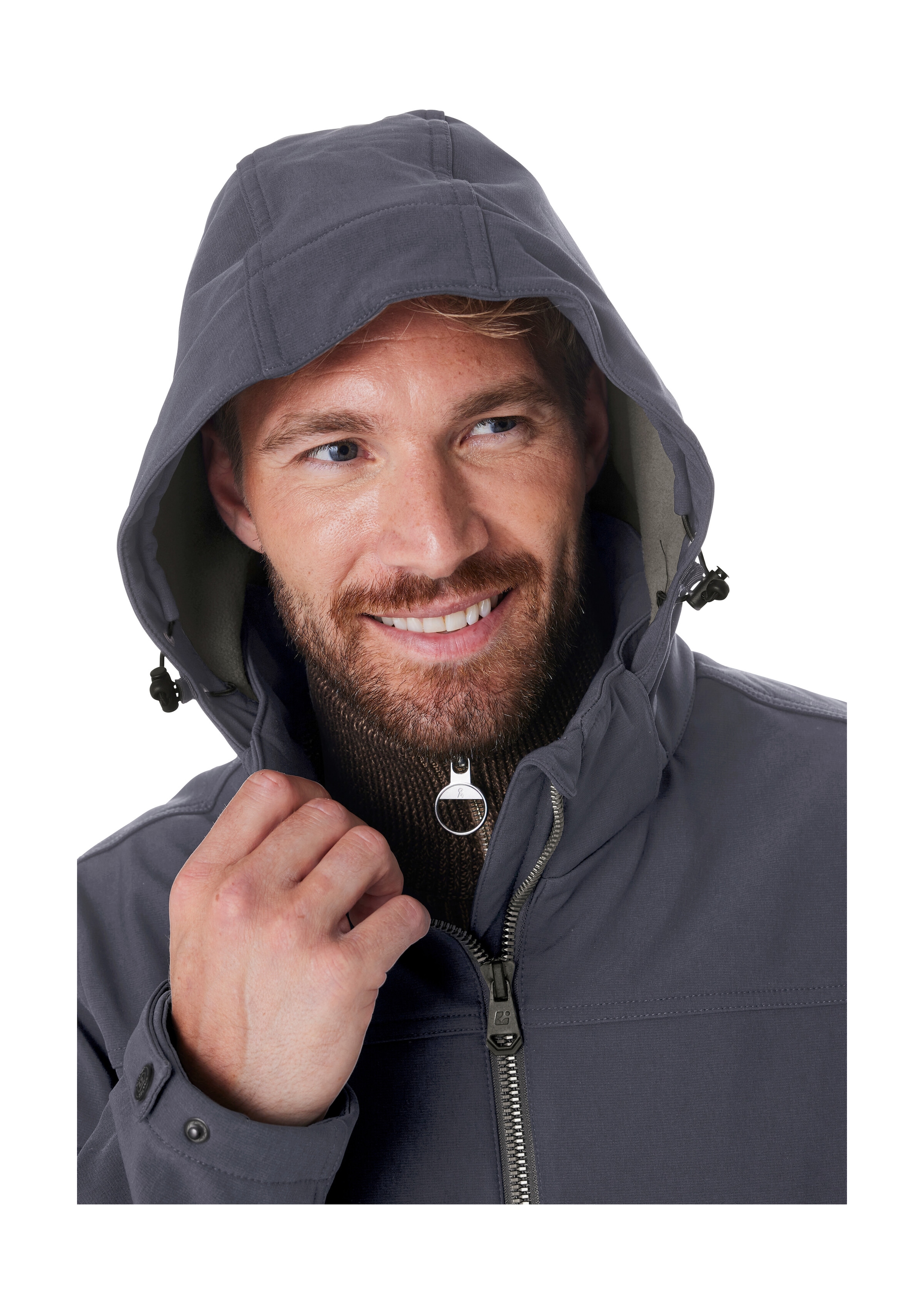 Killtec Softshelljacke »Herren Softshelljacke« Wasserabweisende Softshelljacke mit Fleece, abnehmbarer Kapuze