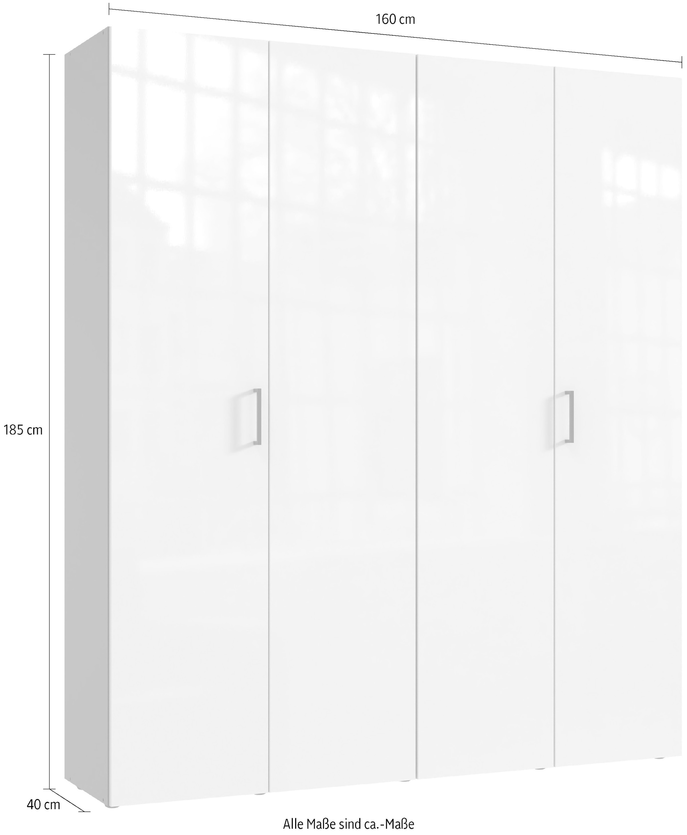 Wimex Armoires à vêtements »Mugano,in 3 Breiten, 2 Tiefen, viele Farben, Made in Germany« in Basic oder Premium Ausstattung,  mit kurzen Griffen aus Metall