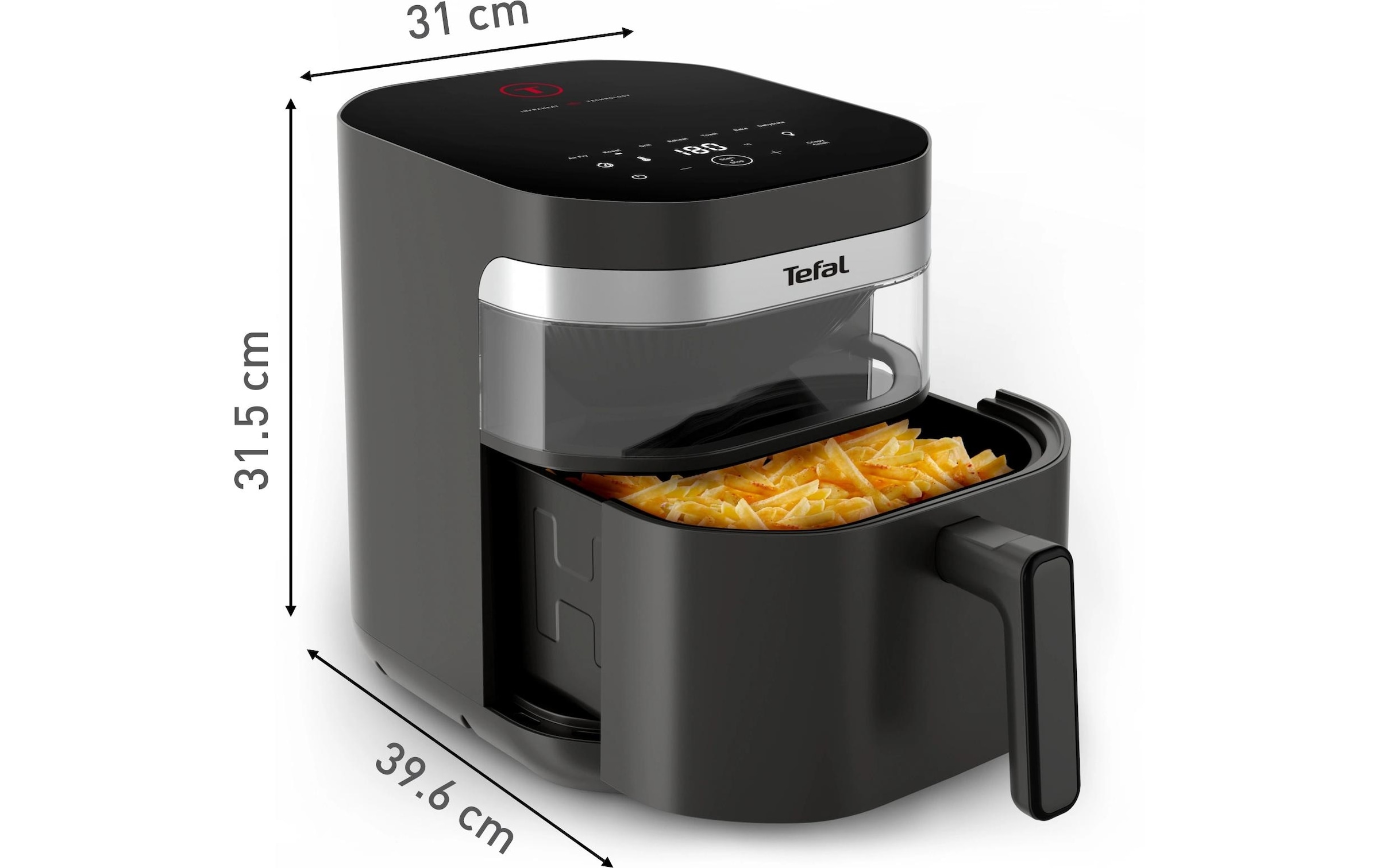 Tefal Heissluftfritteuse »Easy Fry Infrared« 8 Programme, Sichtfenster, doppelte Heizelemente, EY832H