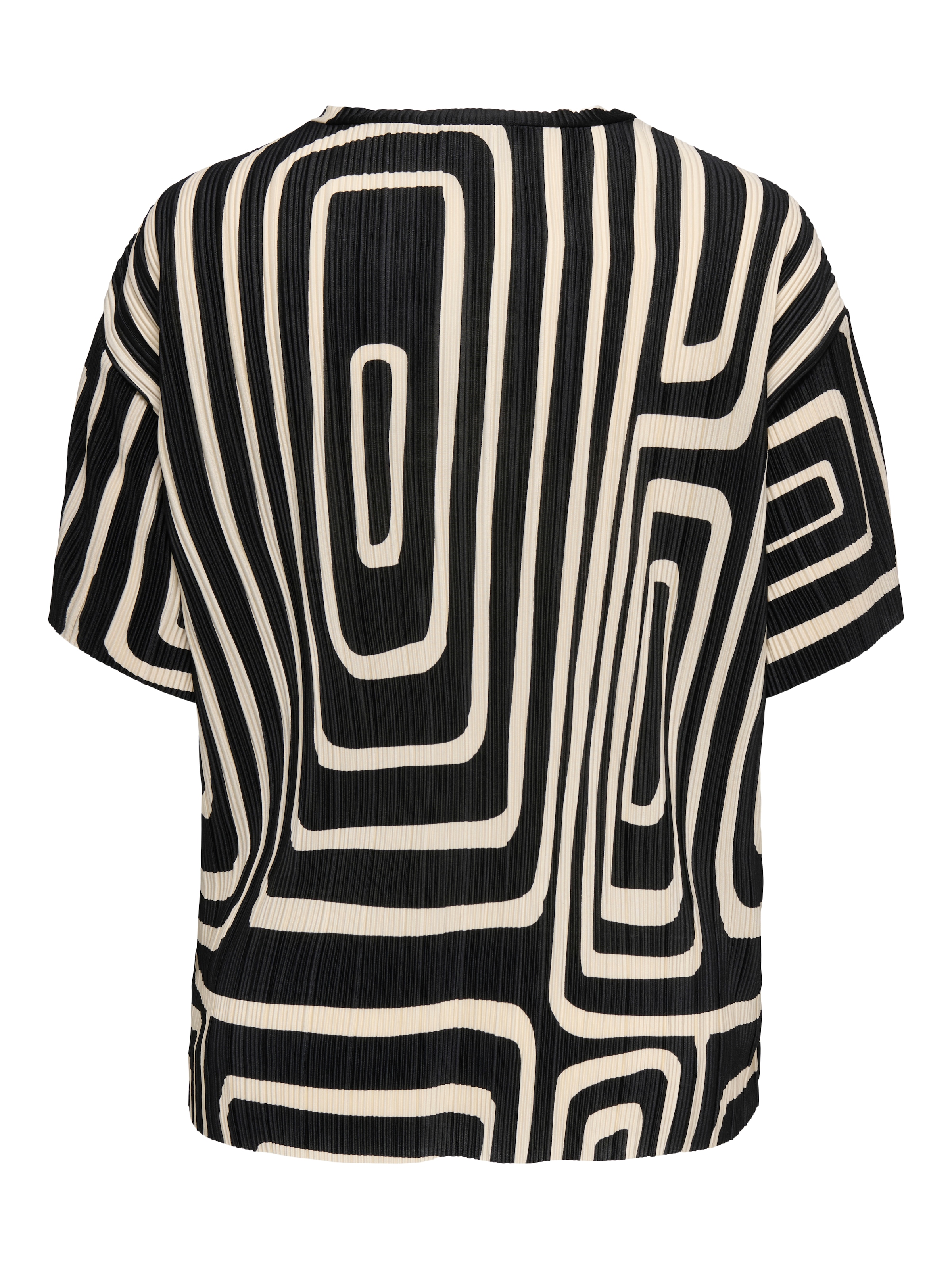 ONLY CARMAKOMA Kurzarmshirt »CARRAVENNA S/S PLISSE AOP TOP JRS NOOS«