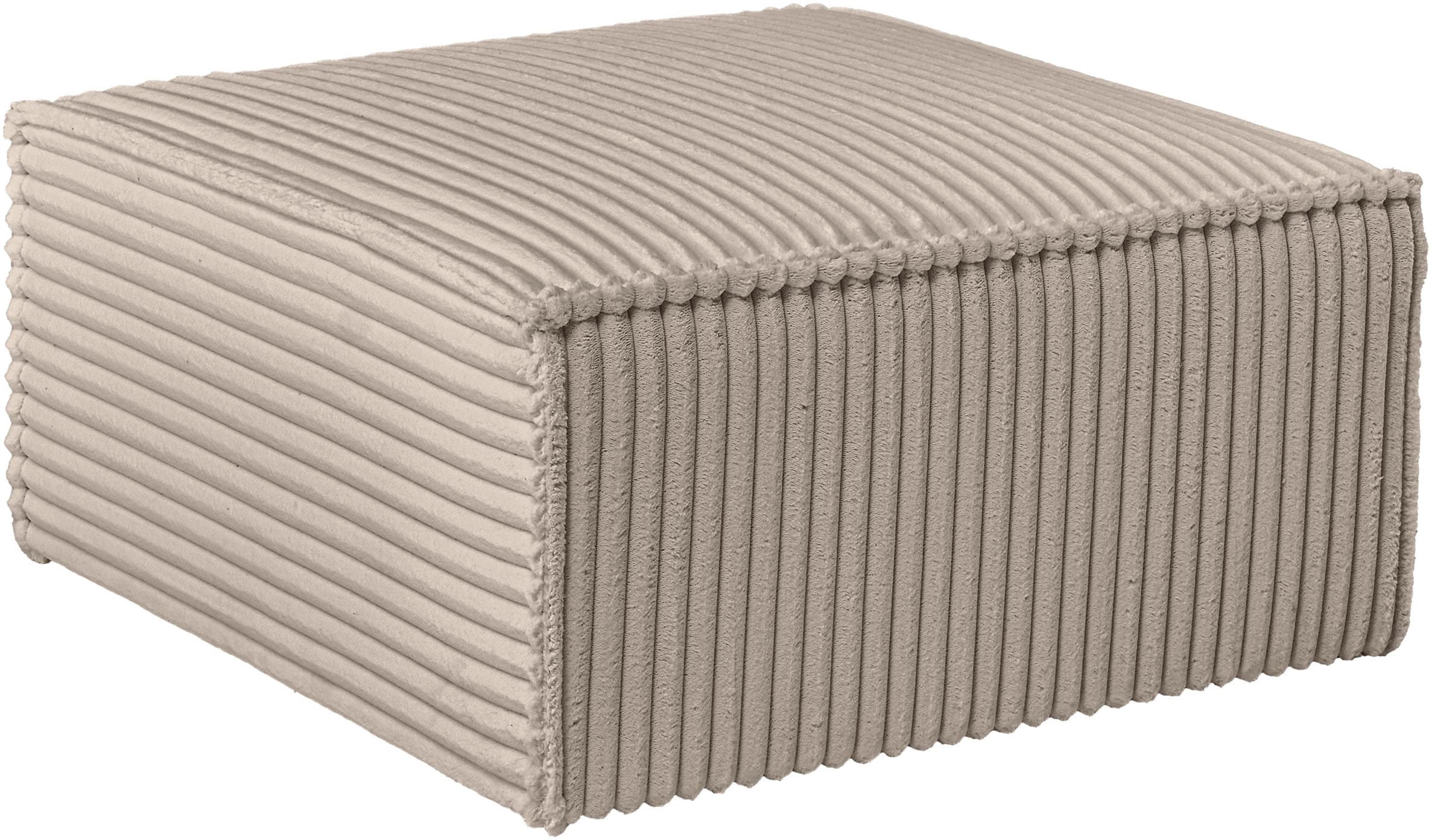 GOODproduct Hocker »FINNLEY, Polsterhocker in Bouclé, Struktur fein u. Mega Cord verfügbar« passend zum Loveseat der Serie Finnley