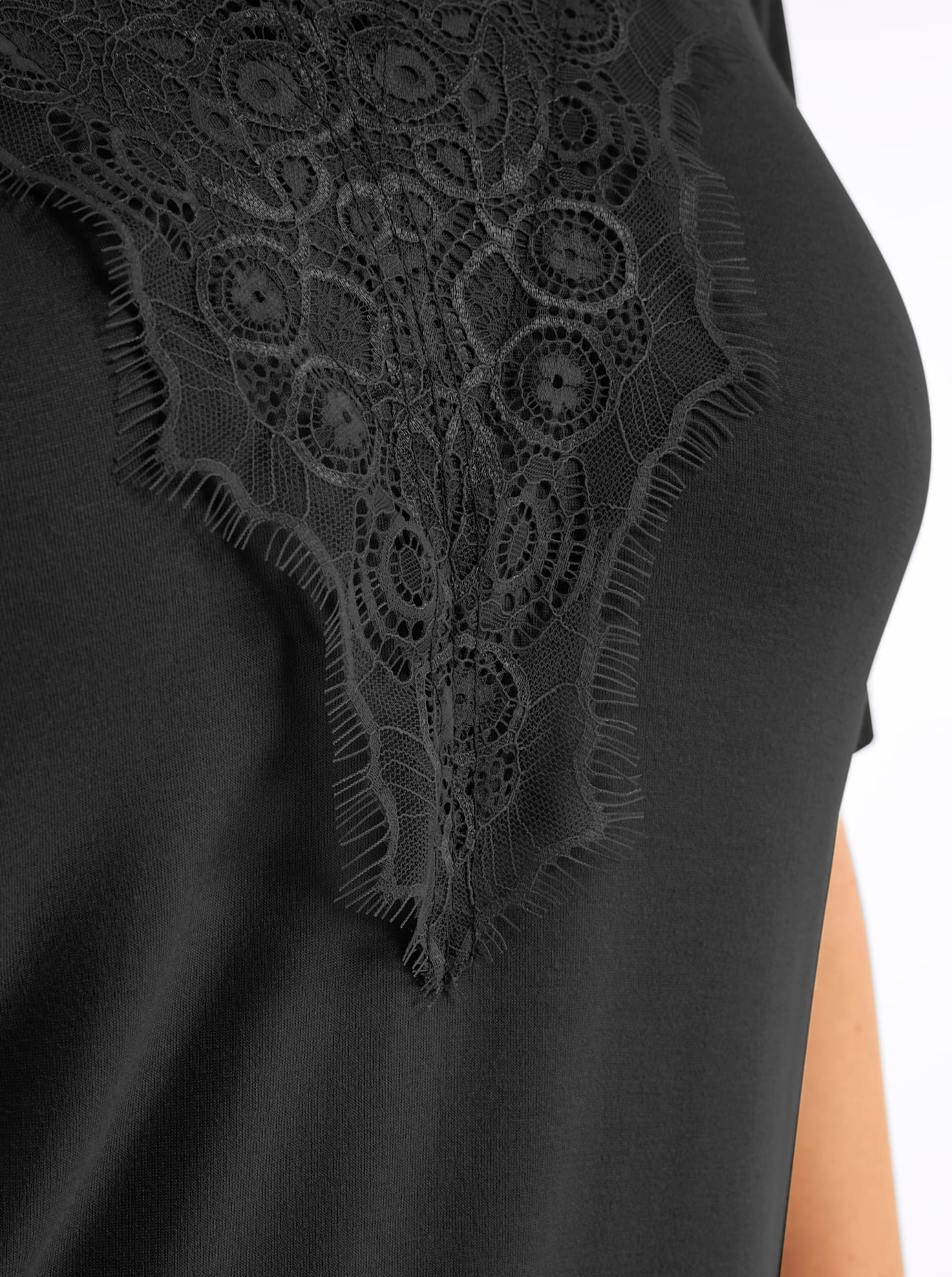 Sheego Spitzenshirt »Halbarmshirt« 1