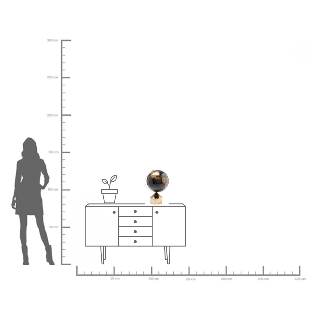 Kare Design Objet décoratif »Deko Objekt Globe Top Gold 47cm«