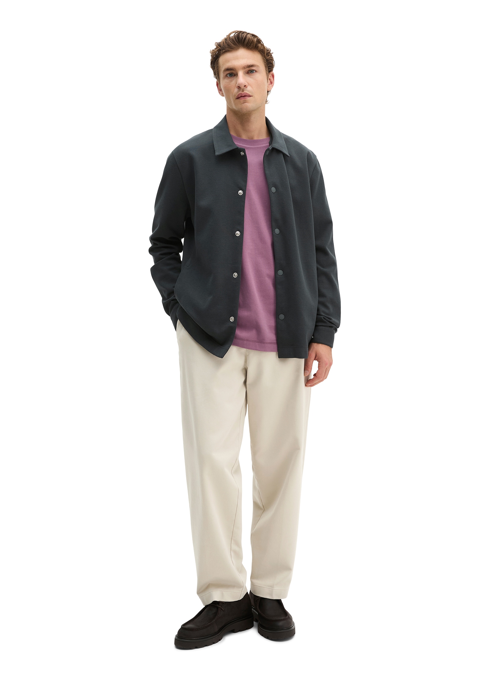 Marc O'Polo Veste sweat avec col Kent, coupe Regular Fit