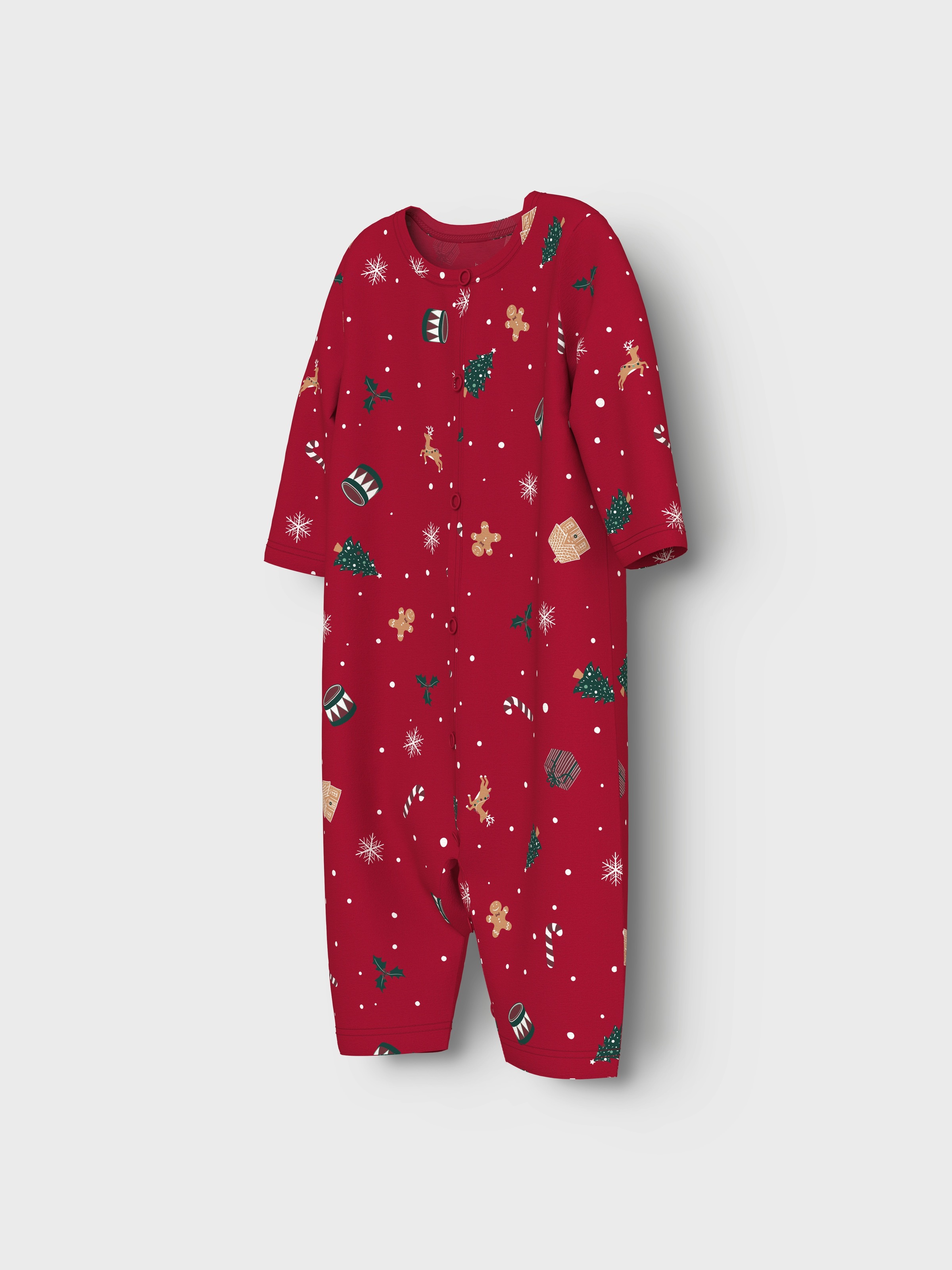 Name It Grenouillère »NBNVISMAS LS NIGHTSUIT« mit Weihnachtsmotiv