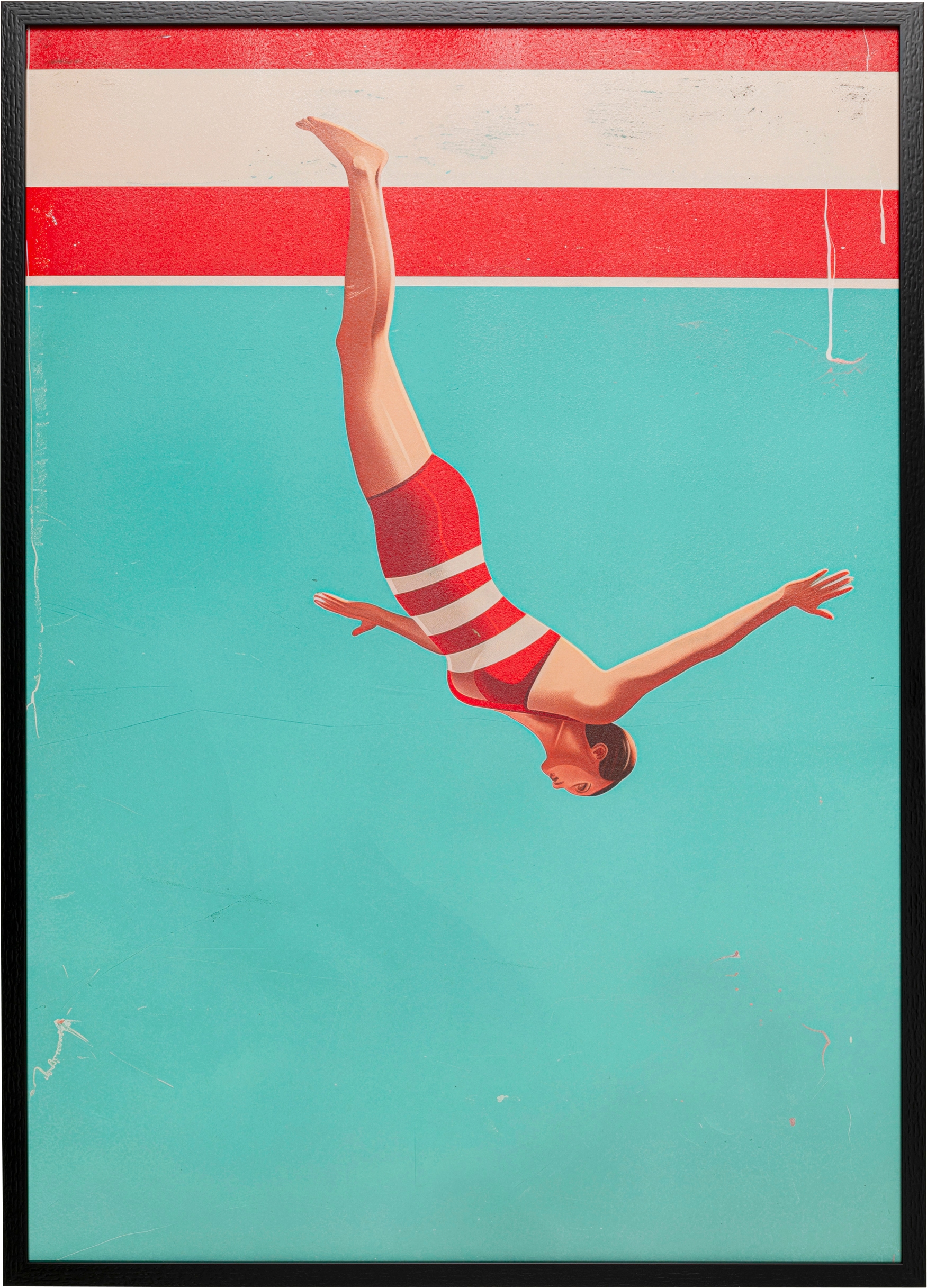 Kare Design Tableau avec cadre »Gerahmtes Bild Jumping Girl 103x73cm« 1,  motifs variés
