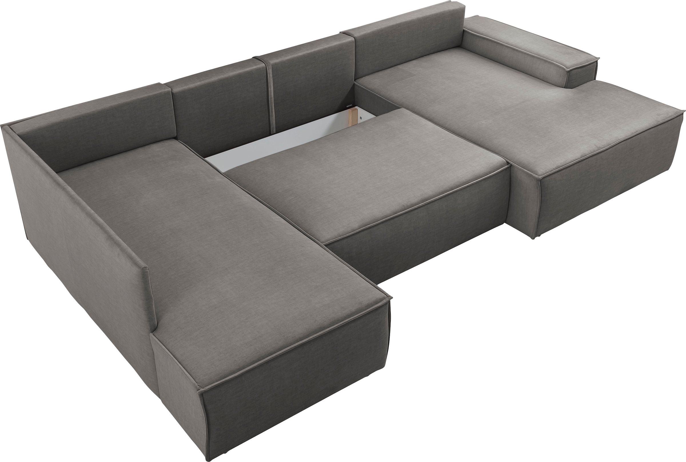 GOODproduct Wohnlandschaft »SHERWOOD U-Form, 329 cm - OTTO. Verlässliche Qualität.« Schlaffunktion m. Bettkasten (194x139 cm), Cord, Vintage, Samtvelours