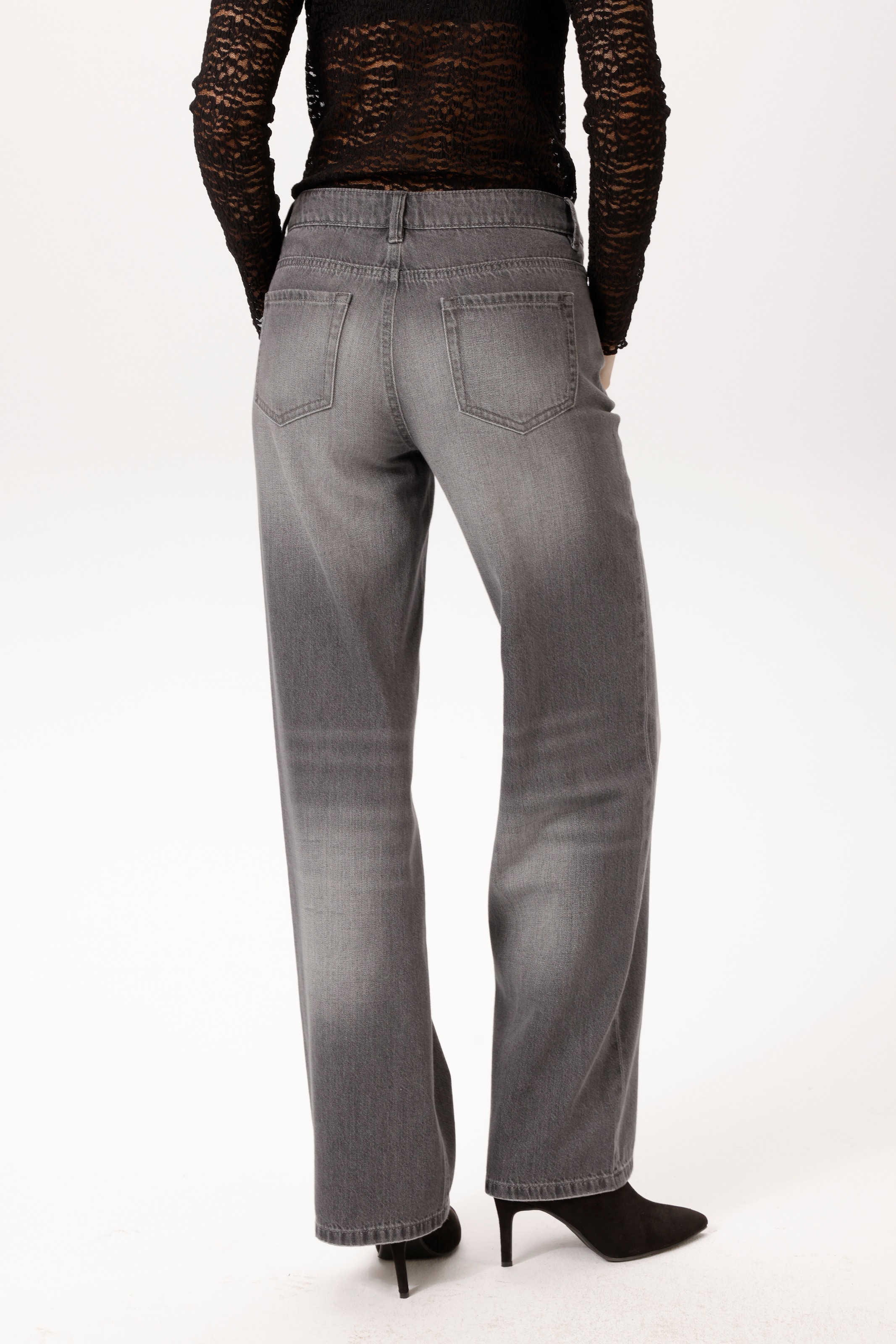 Aniston CASUAL Straight-Jeans in trendiger Used-Waschung - NEUE KOLLEKTION
