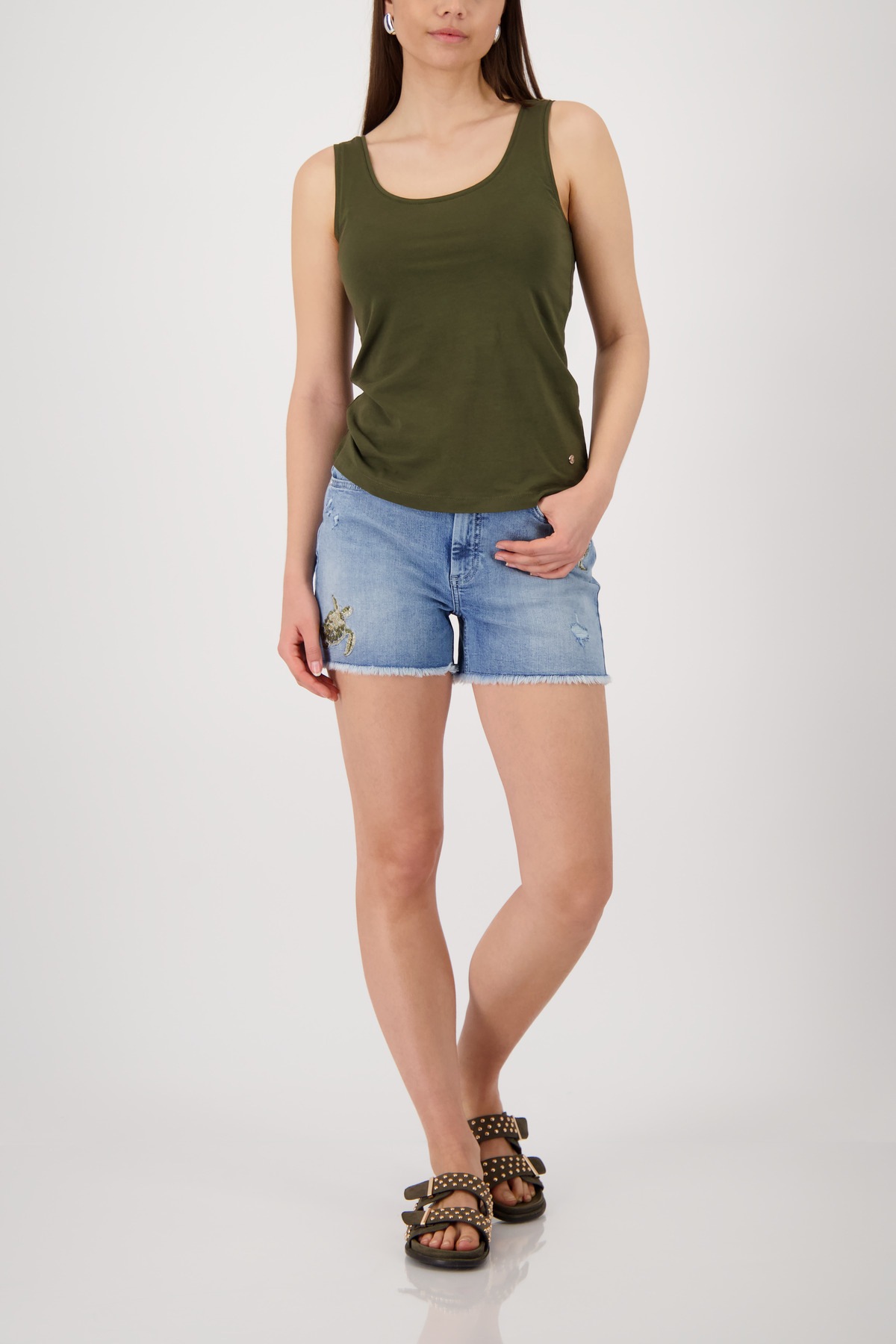 Monari Tanktop »Top Basic Top« Regular fit mit Rundhalsausschnitt