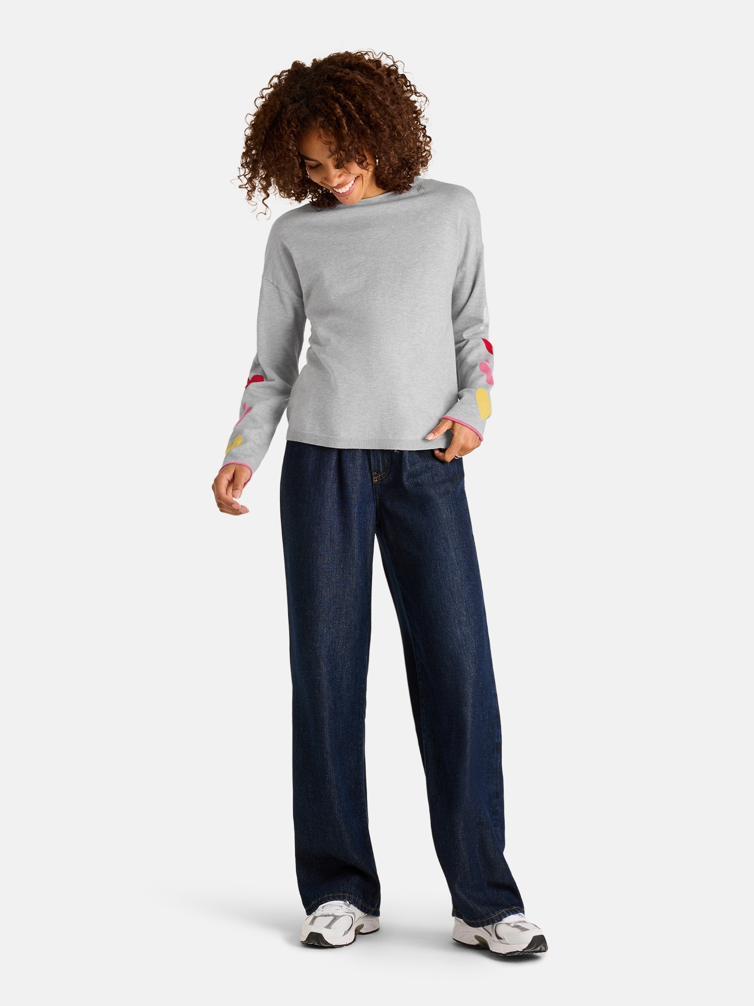 Lieblingsstück Pull à col rond »LariL« avec bord roulé, mélange de matériaux avec viscose