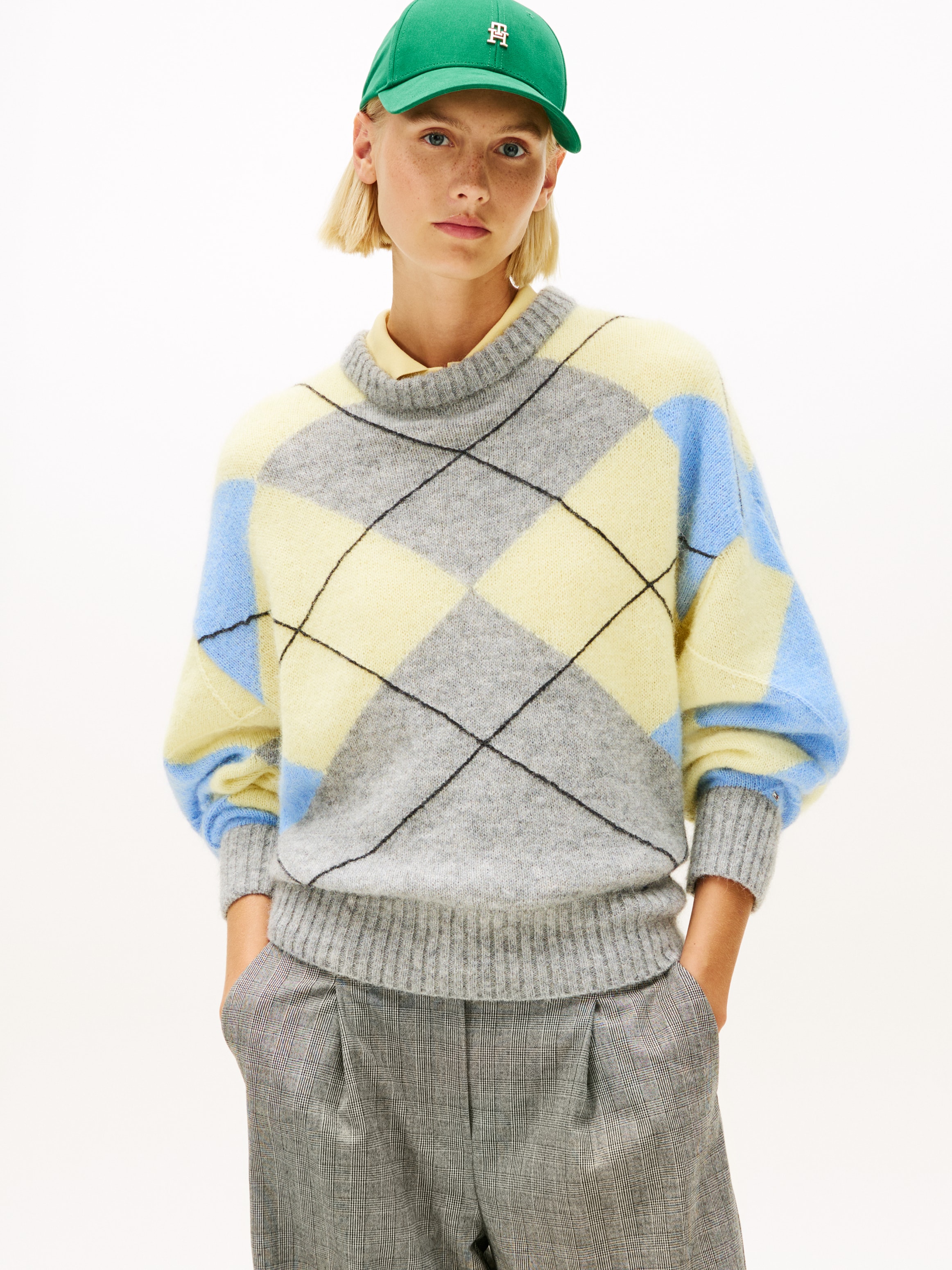 Tommy Hilfiger Strickpullover »ALPACA BLEND ARGYLE C-NK LS SWT«