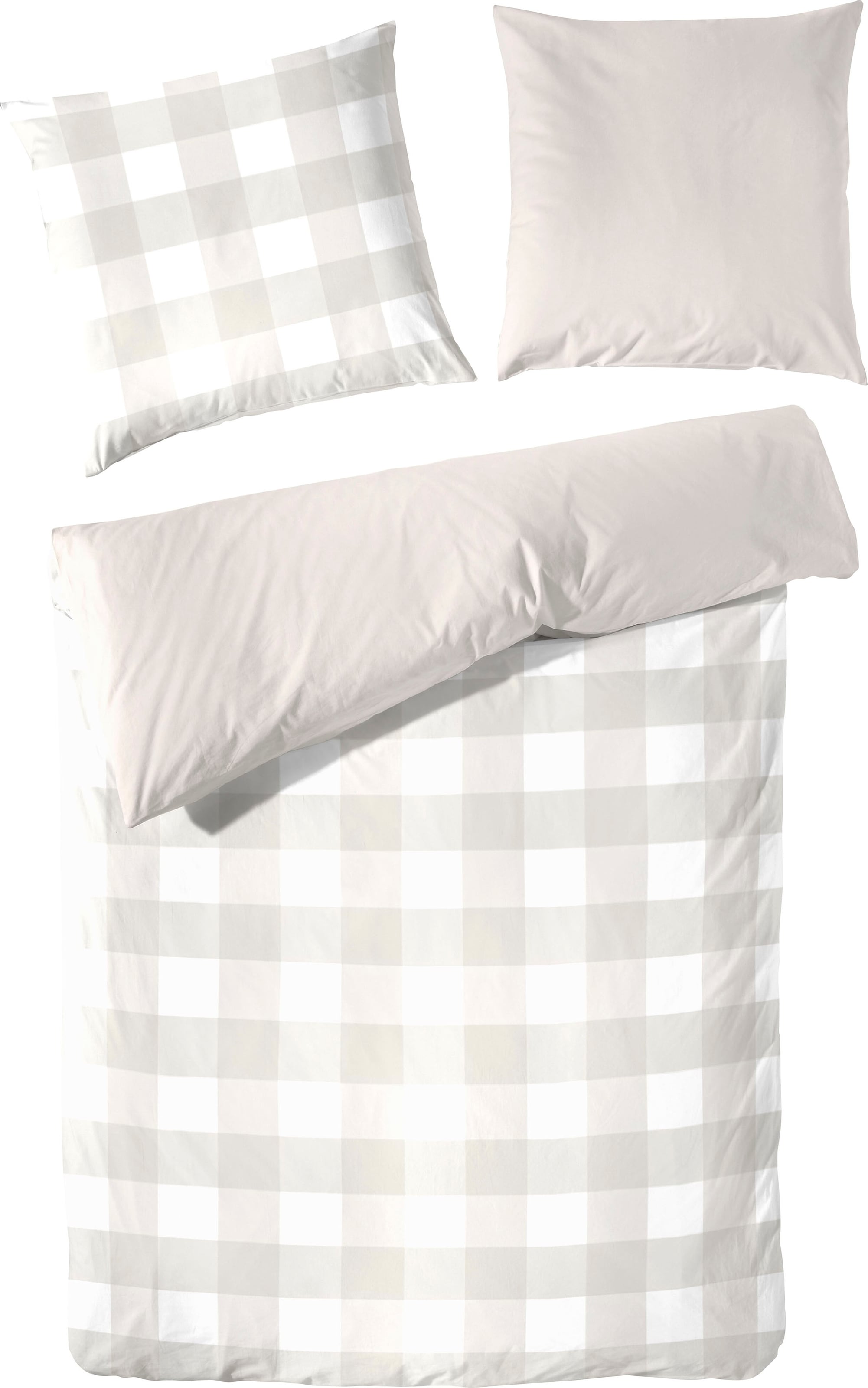 Primera Linge de lit »Basic Perkal« 2 cuis im modernen Karodesign