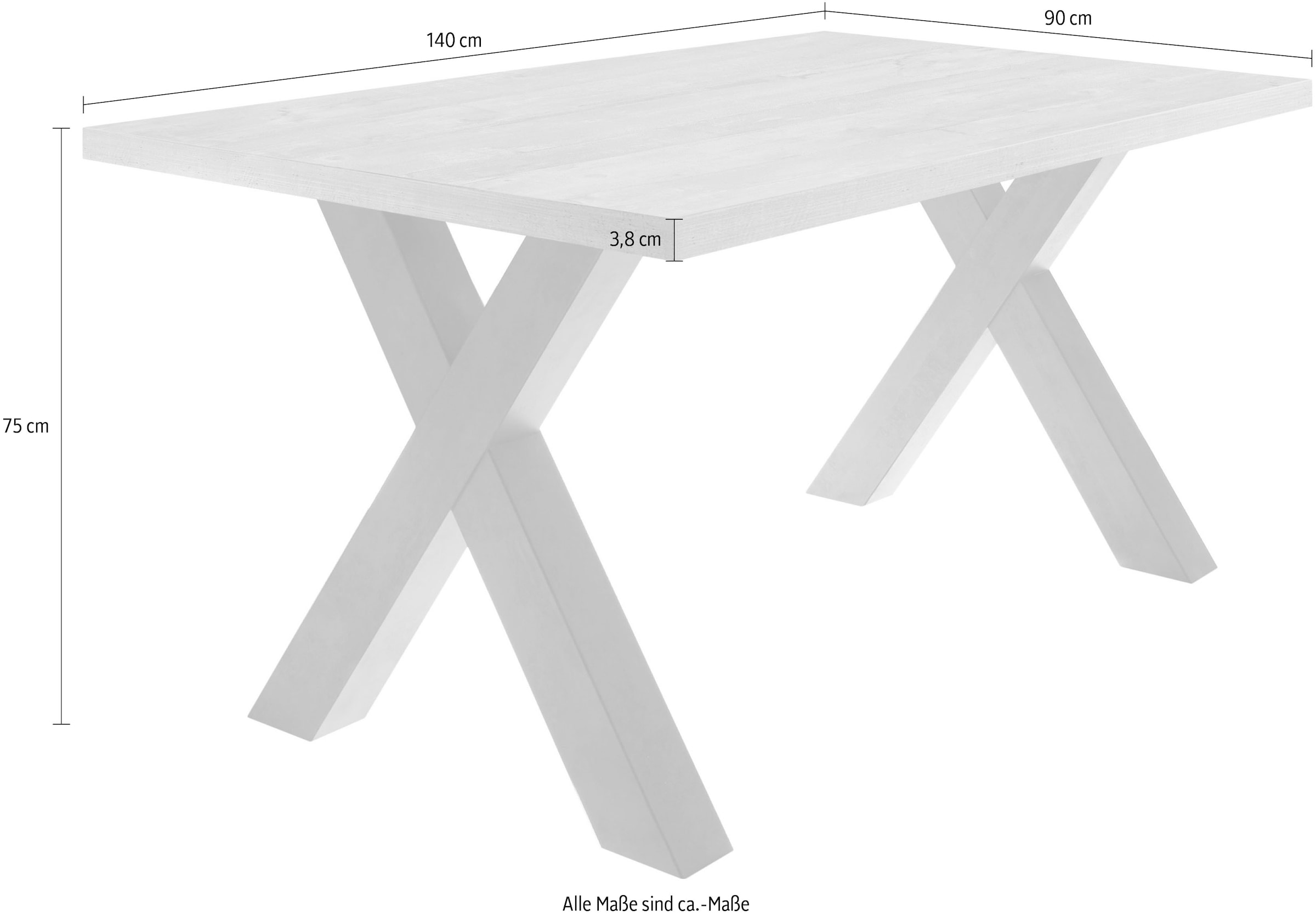 Mäusbacher Table de salle à manger »Mister« OTTOS Choice,  Structure en forme de X