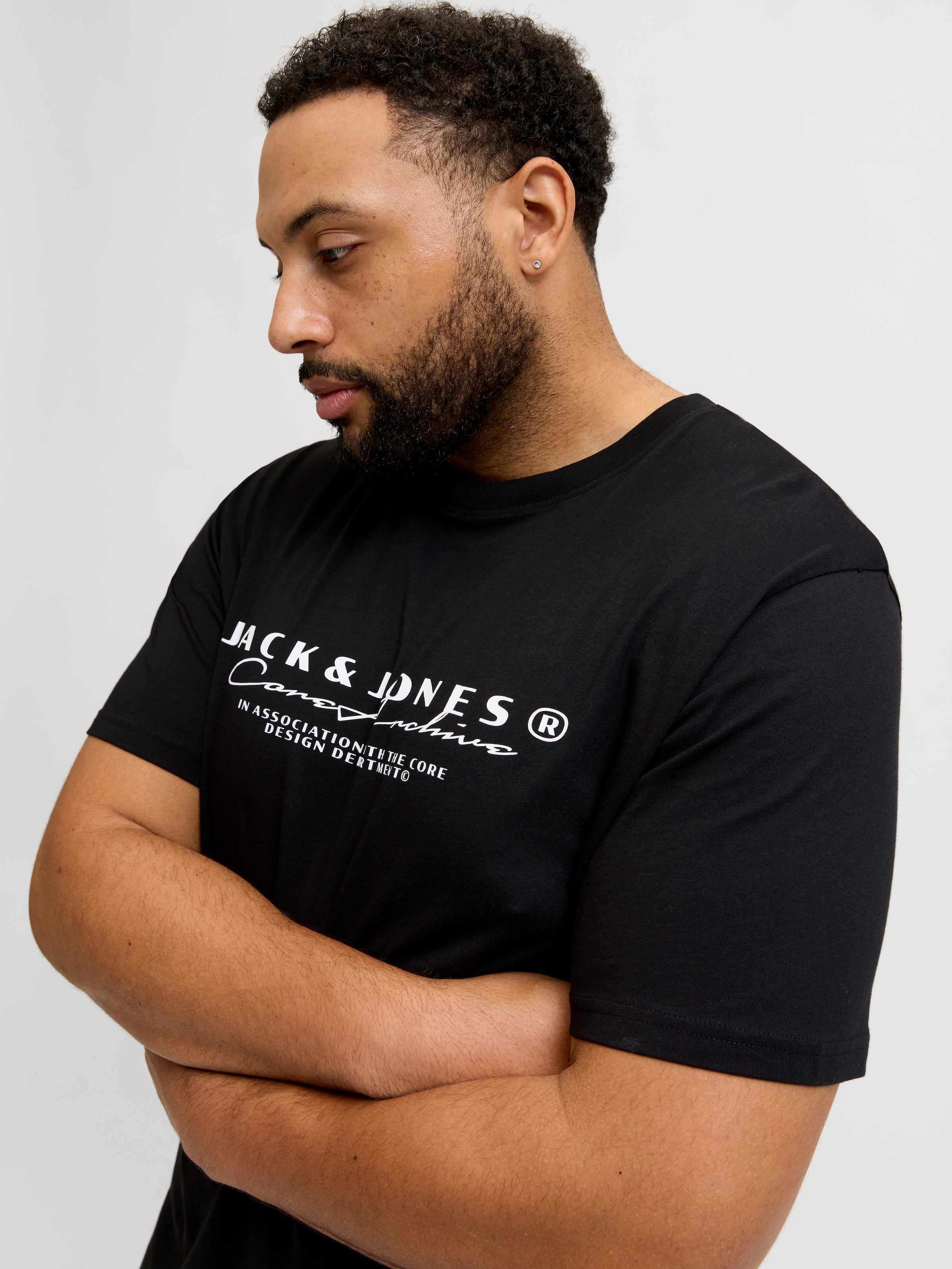 Jack & Jones PlusSize Kurzarmshirt »JCOPOINT BRANDING TEE SS CN FST PLS«
