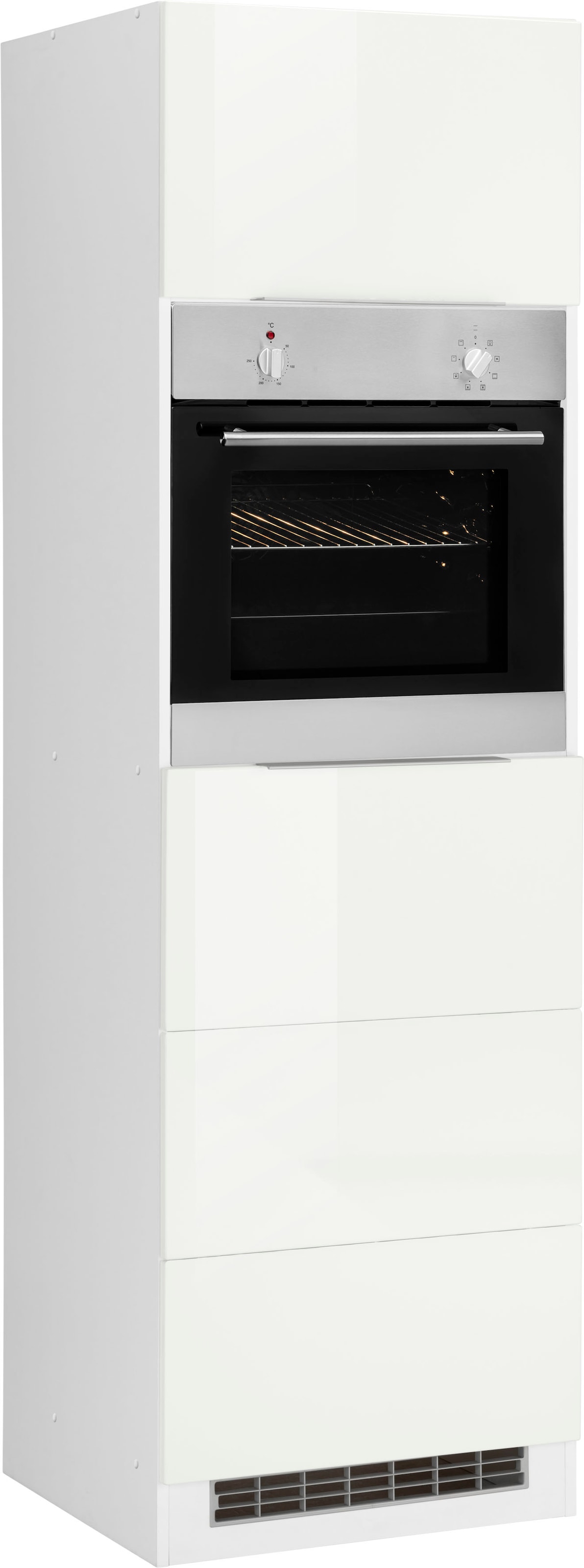 KOCHSTATION Armoire d'encastrement pour four »KS-Brindisi« 60 cm de large, 200 cm de haut, beaucoup d’espace de rangement