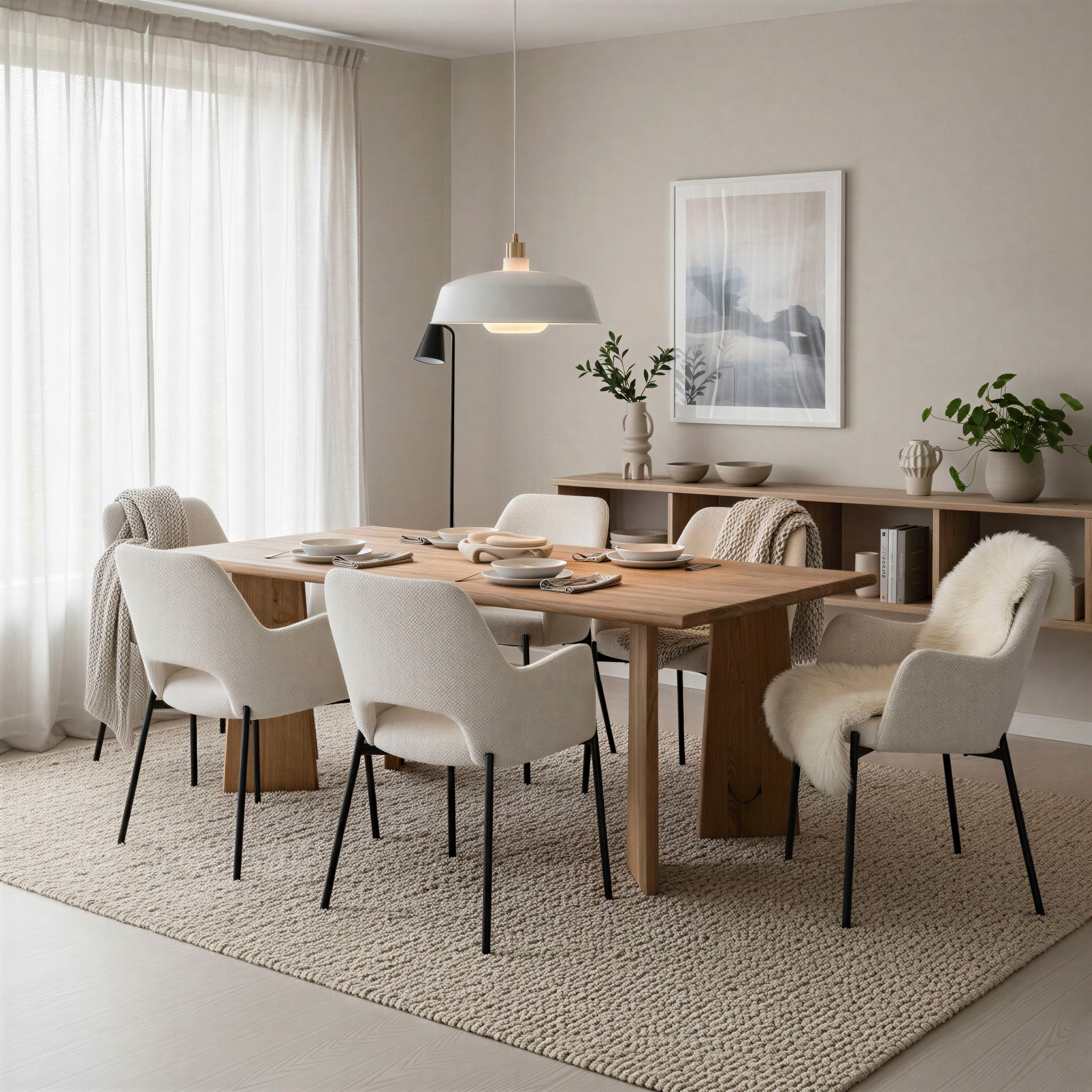 SIT Esstisch »Jakarta aus Akazie 200x100 cm mit asymmetrischem Holzgestell« 3 cm starke Akazienplatte mit abgerundeten Kanten