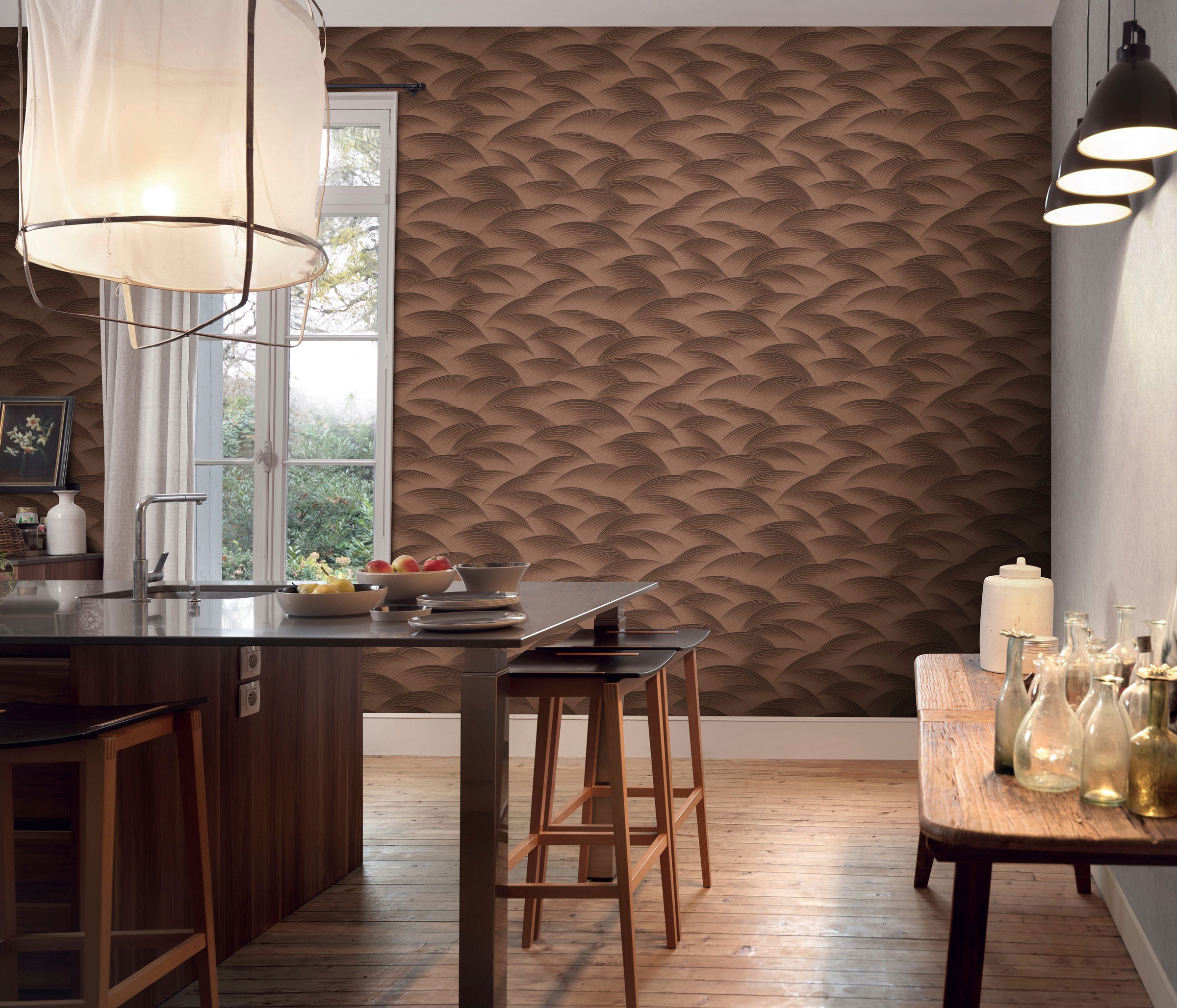 Fashion for walls Papier peint intissé »Sparkling Sea« scintillant gaufrée sans phtalates