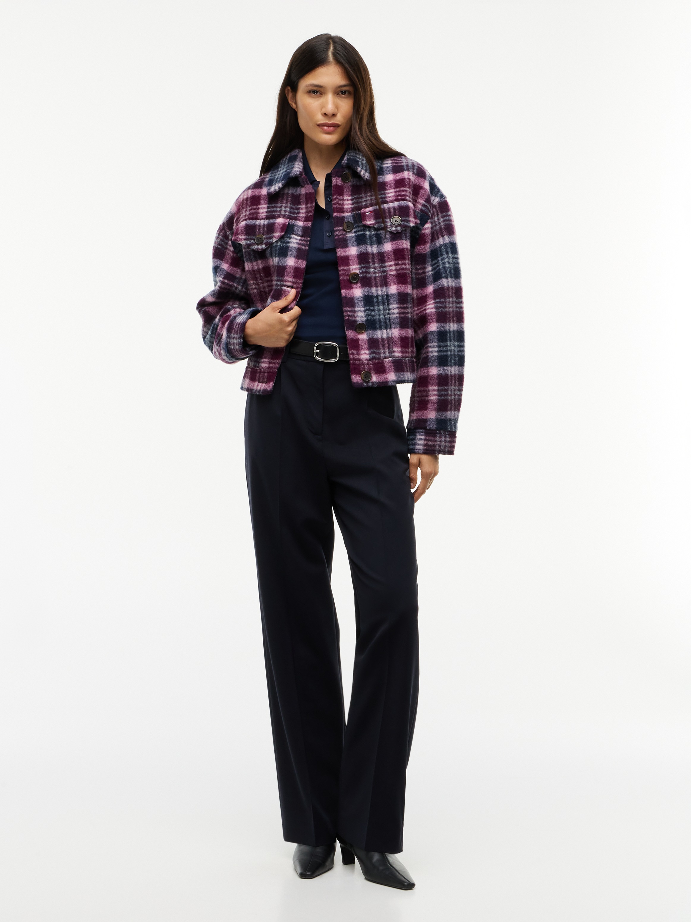 Tommy Jeans Hemdjacke »TJW WOOL TRUCKER JACKET« Materialmix, mit Wolle