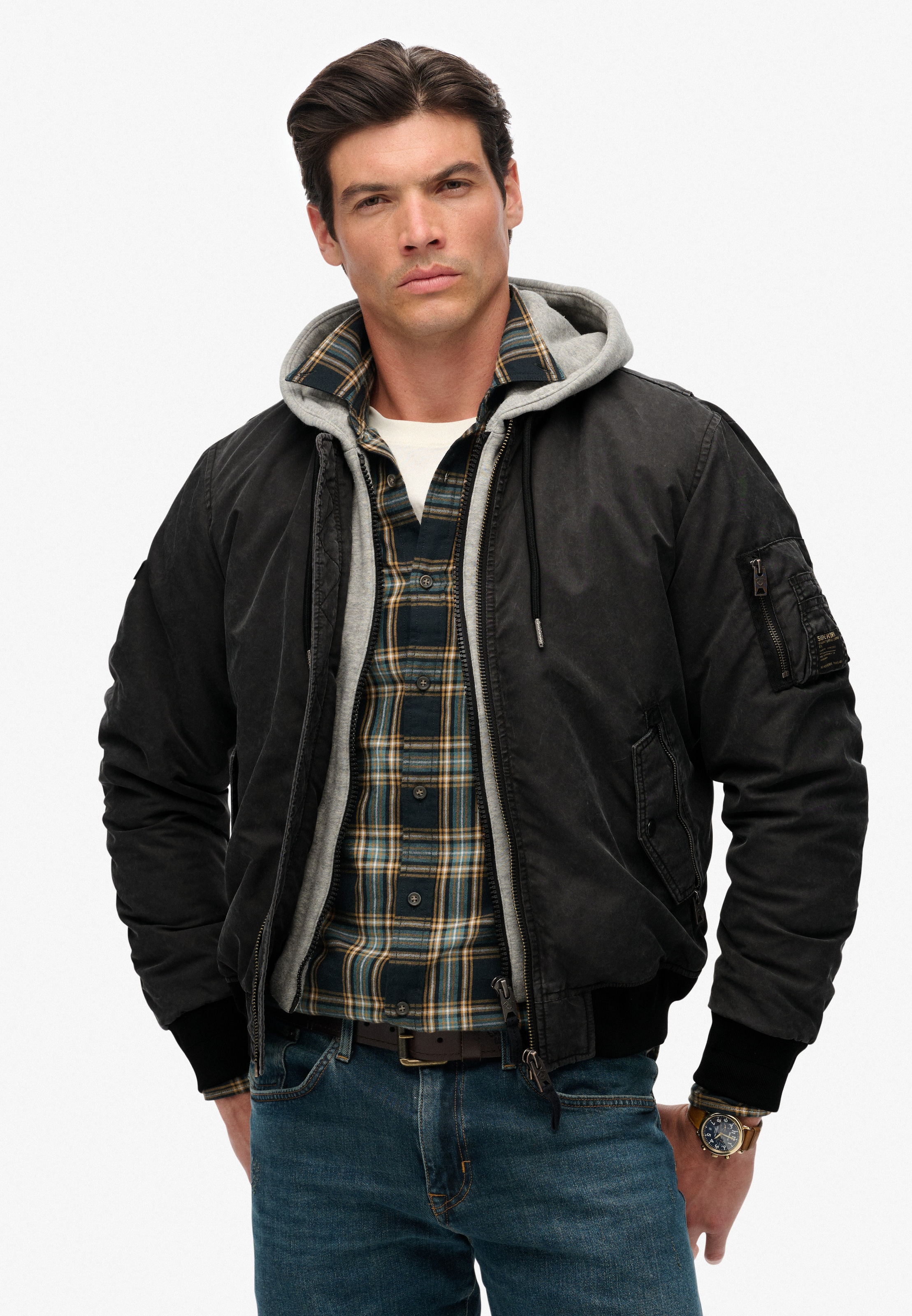 Superdry Parka »MILITARY MA1 BOMBER JACKET« ohne Kapuze