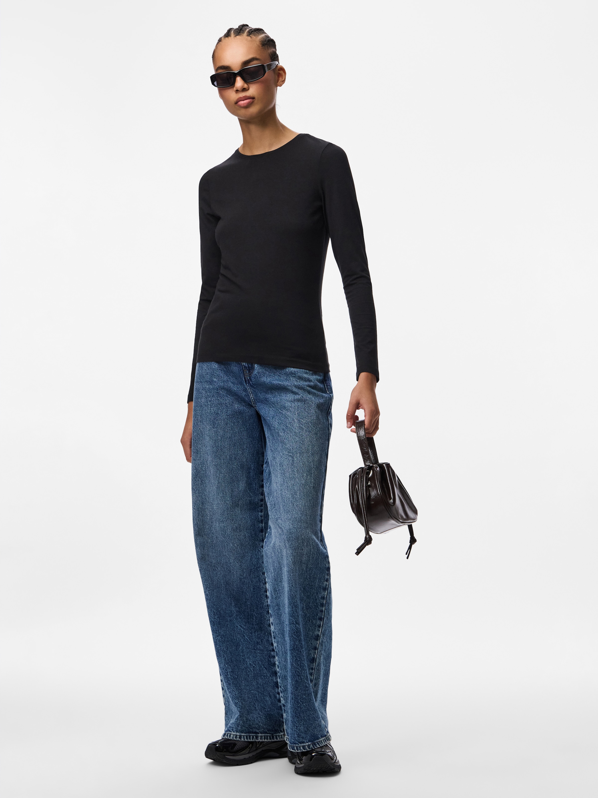 pieces T-shirt à manches longues »PCSIRENE LS TEE JRS NOOS« Mélange de coton, coupe slim