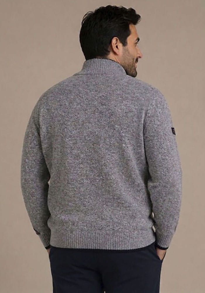 Man's World Plus Strickjacke »auch in Grosse Grössen bis Gr. 7XL« Regular Fit, melierte Optik, mit Stehkragen, mit Reissverschluss