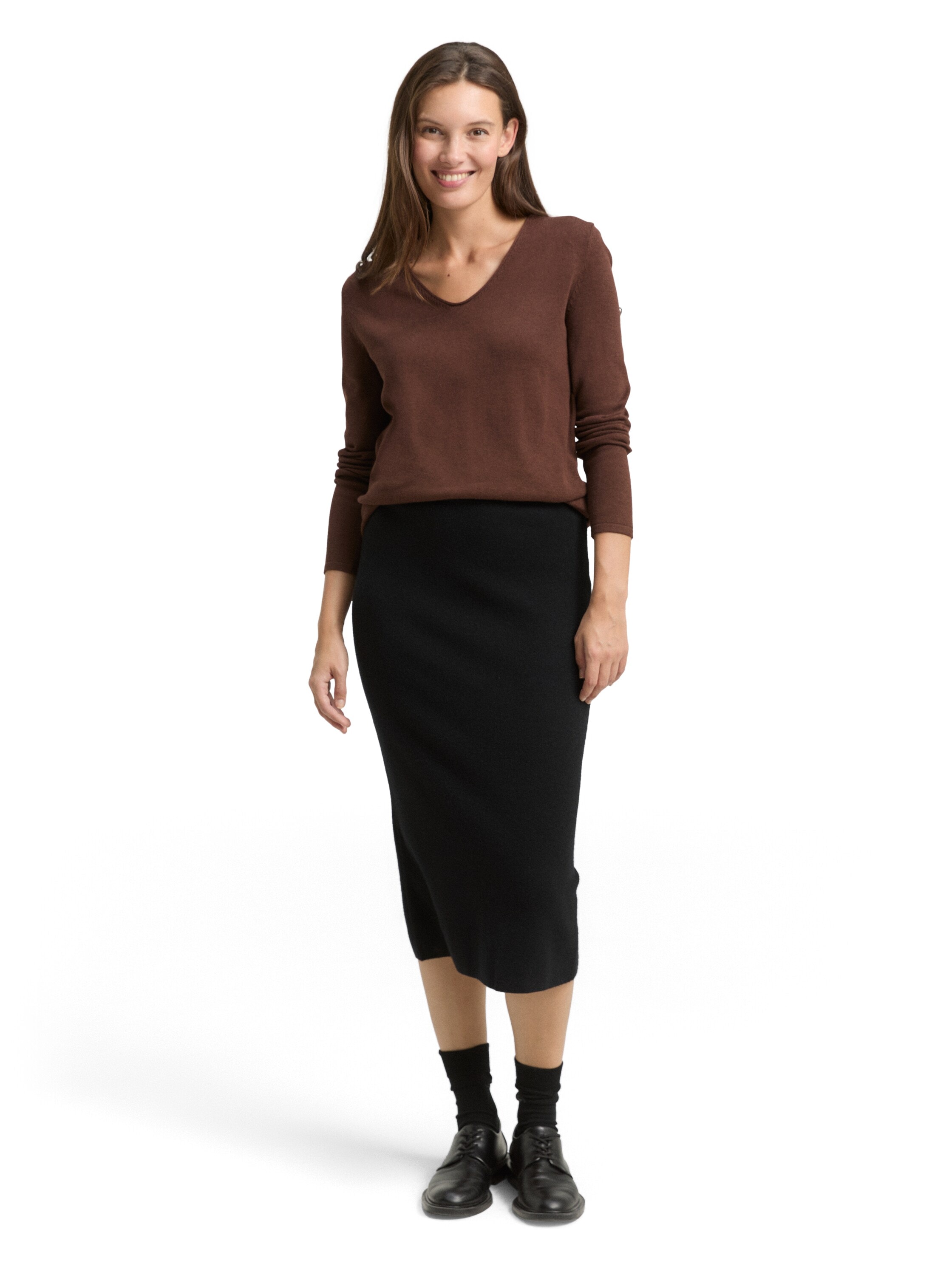 TOM TAILOR Pull col V mit V-Ausschnitt