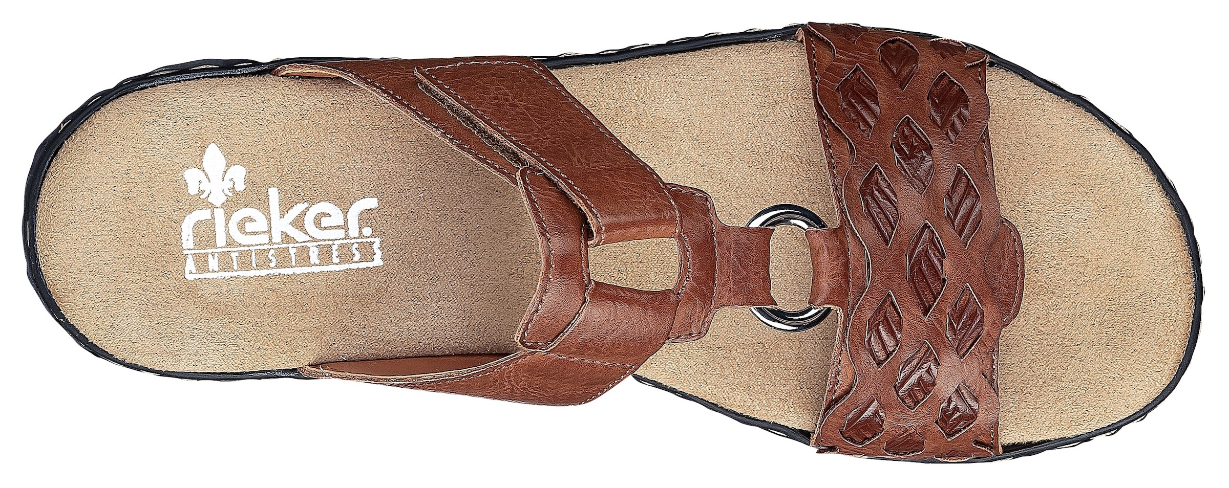 Rieker 1100000002199  Keilabsatz, Sommerschuh, Schlappen mit Riemchen in Flechtoptik