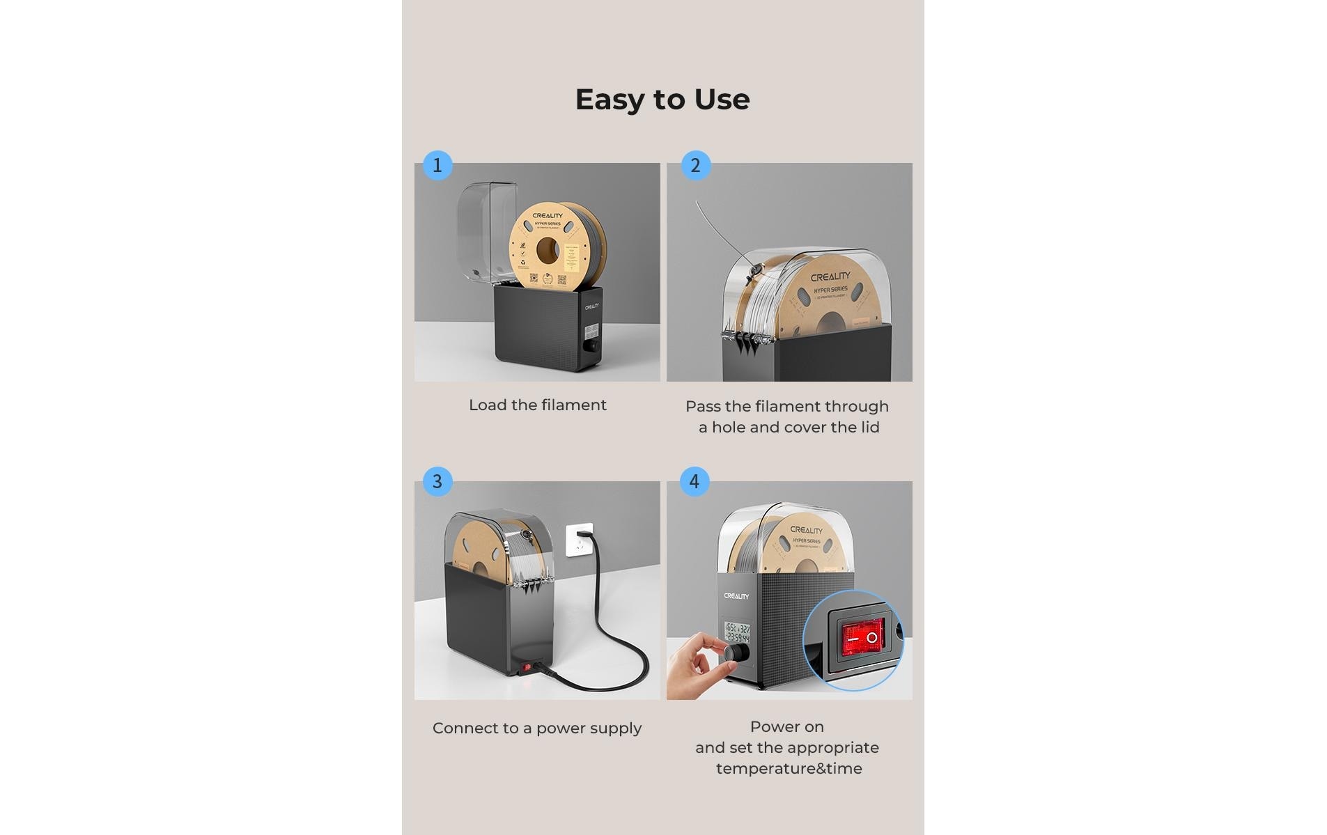 Creality Tambour d'imprimante »Trockenbox 2«