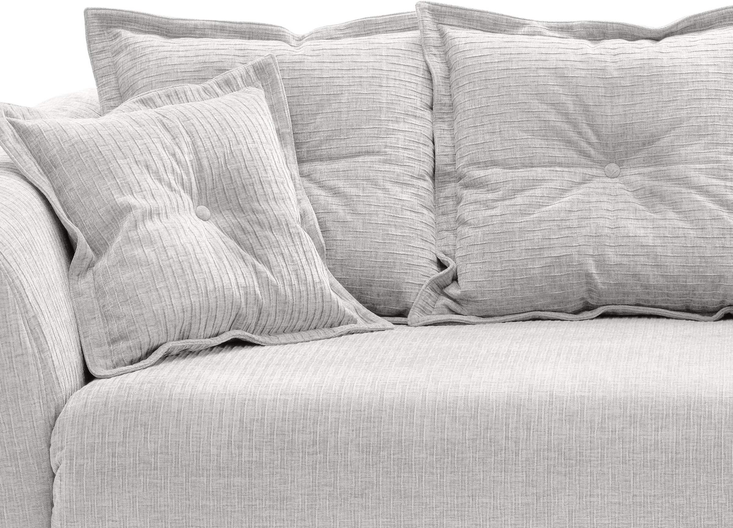 Home affaire 2,5-places »Baggio, Breite 196 cm zeitlos & elegant, bequem« schwarze Metallfüsse