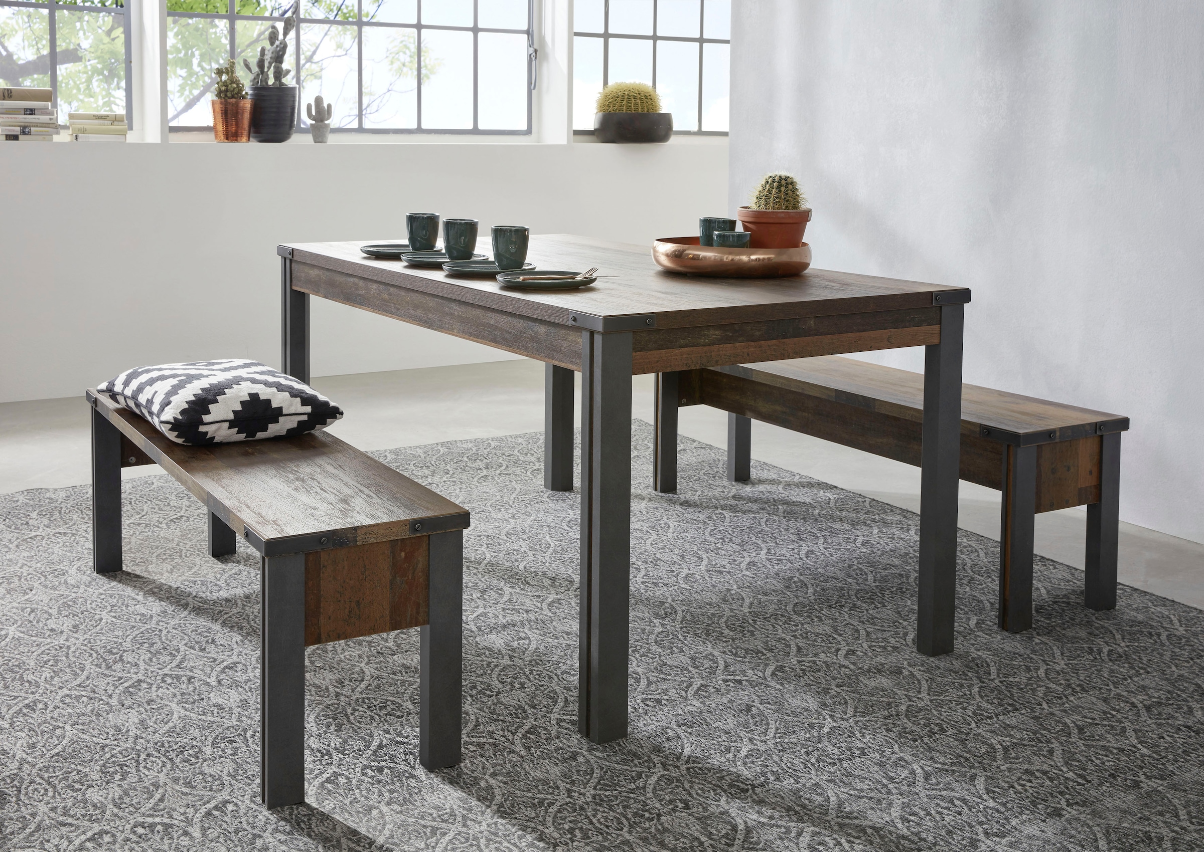 Home affaire Banc »Bristol« Esszimmerbank mit Platz für 2 Personen - (B/T/H) 140/35/44 cm