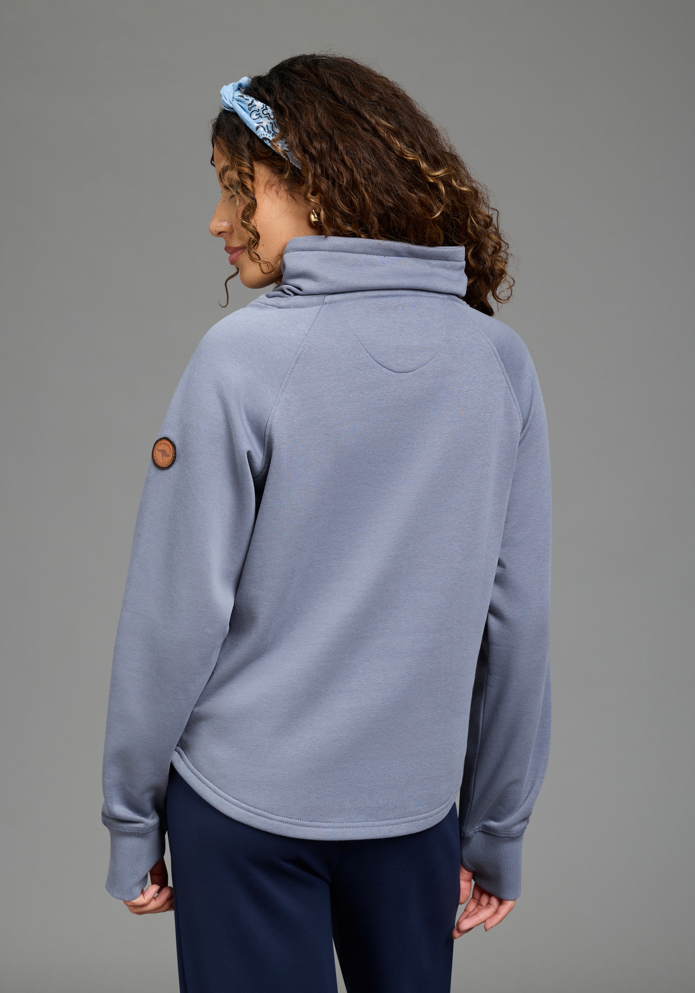KangaROOS Sweatshirt , mit hohem Schalkragen, hüftlange Form, Langarm, auch in grossen Grössen

