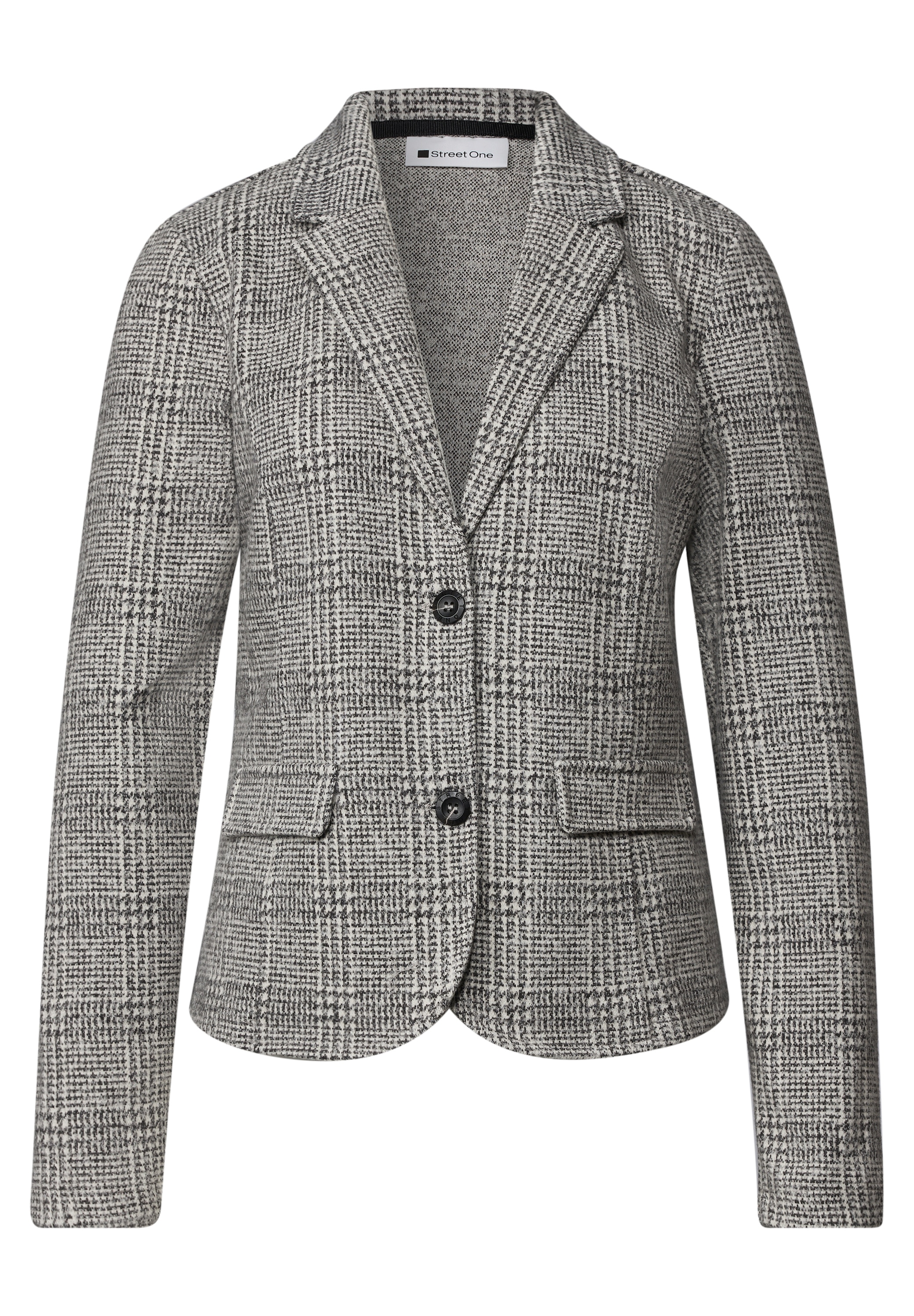 STREET ONE Veste blazer avec motif à carreaux et boutons