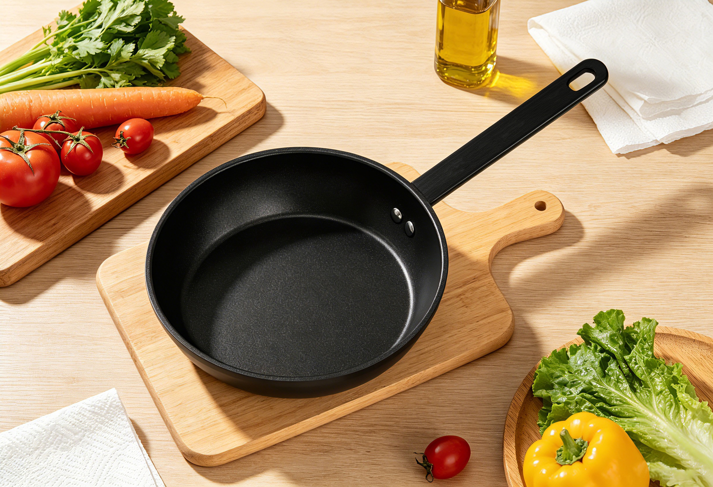 Hanseatic Poêle à frire »ALU PRO« Aluminium 1 tlg. Poêle professionnelle avec revêtement antiadhésif, pour tous types de cuisinières, induction