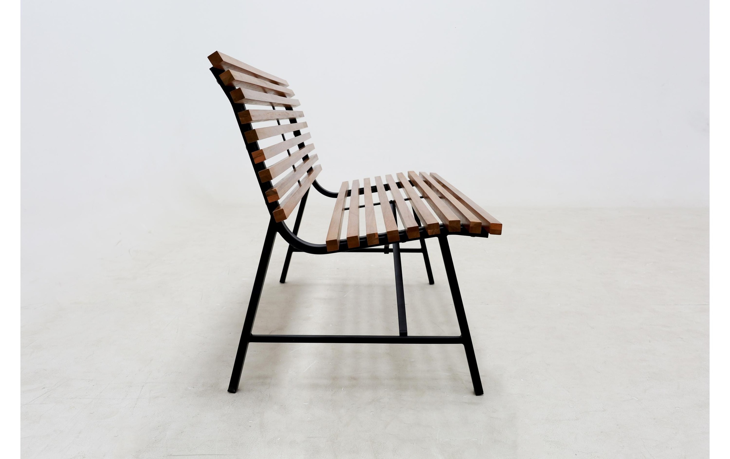 Schou Gartenbank »Stefania 124 x 60 x 79 cm« Elegante Gartenbank aus robustem Metall & Teakholz