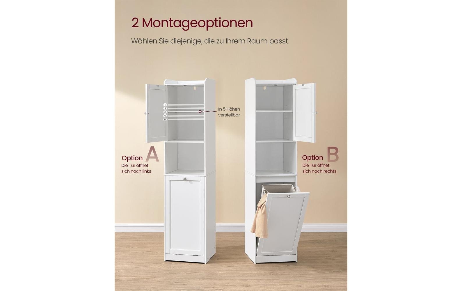 VASAGLE Badregal »40 x 170 cm«