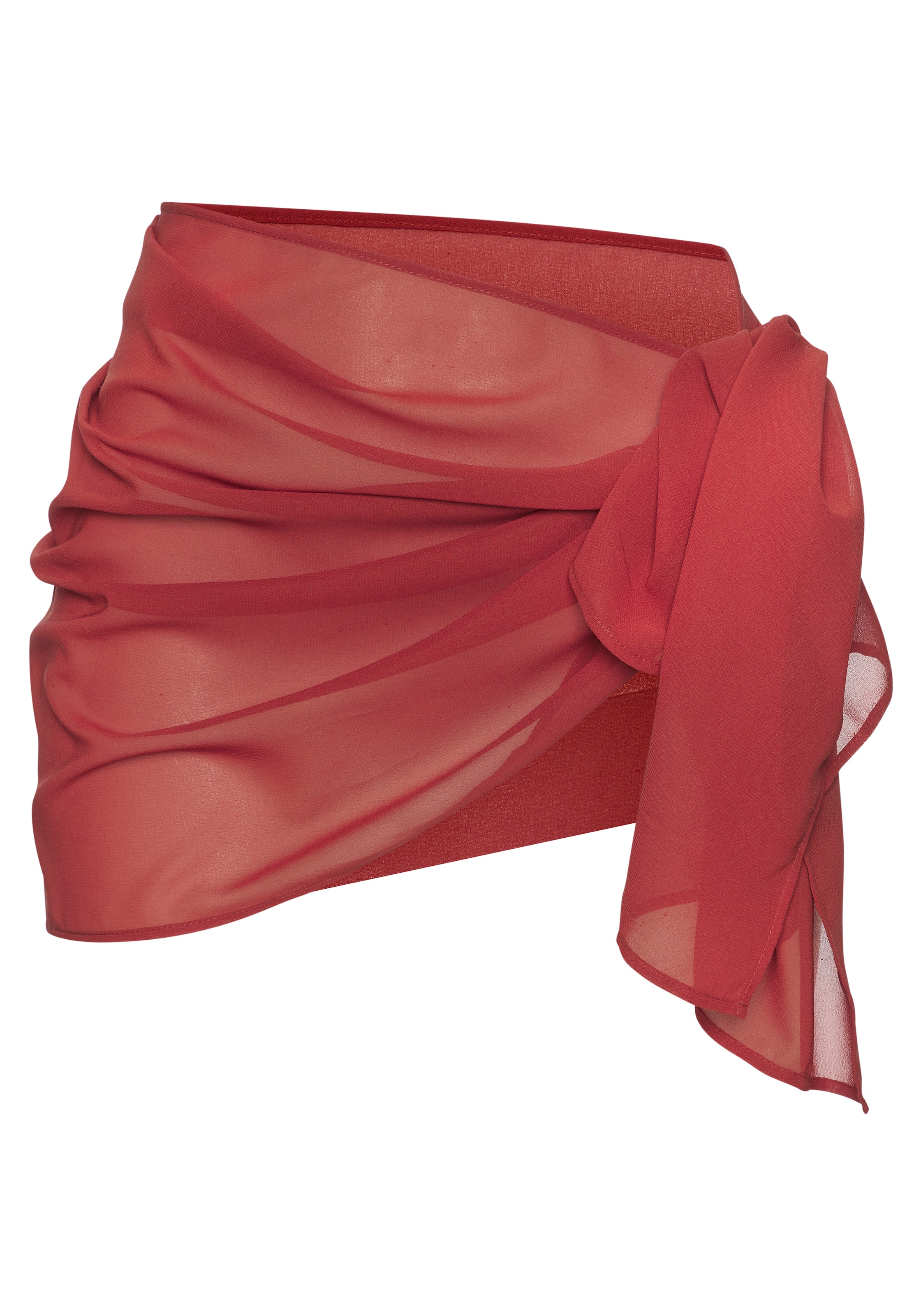 Buffalo Strandrock »aus leicht transparenter Chiffonware« Pareo, kurzer Wickelrock, Beach Cover-up