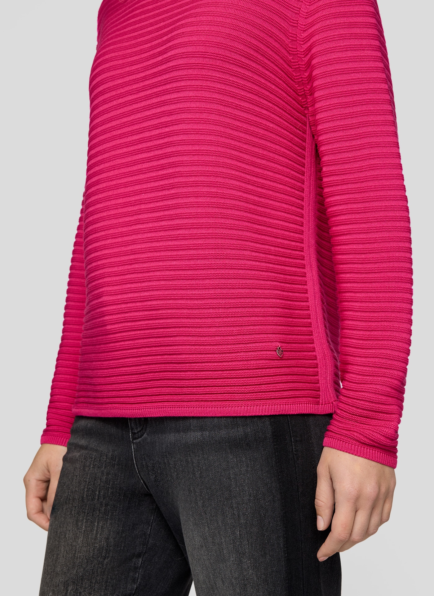 Rabe Pull à col rond mit Streifen Muster