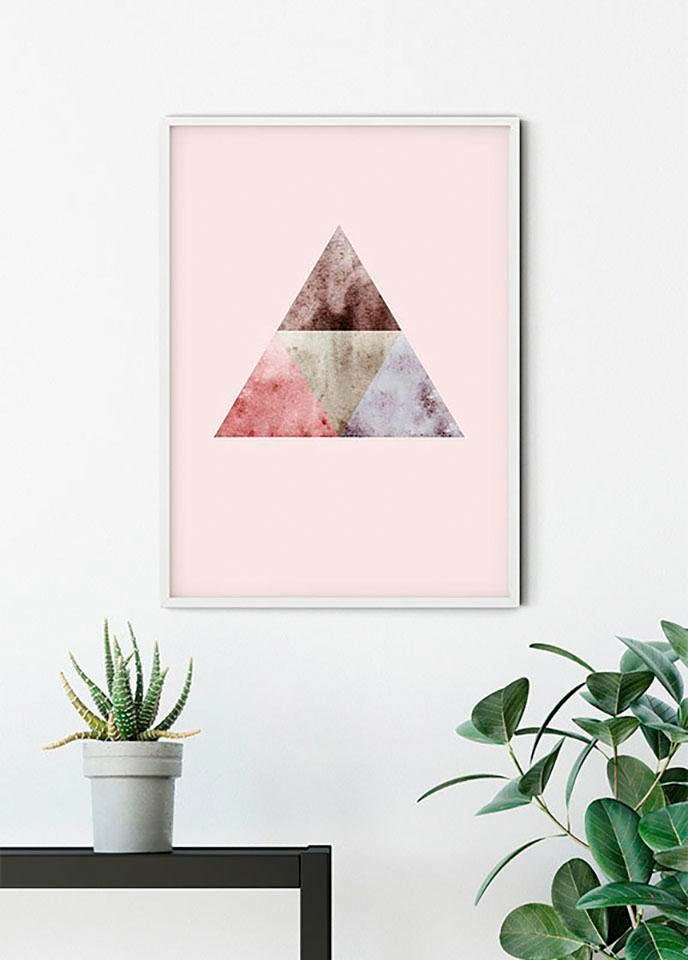 Komar Image »Triangles Top Red« 1 cuis tlg. Wandbild zur Dekoration - ohne Rahmen